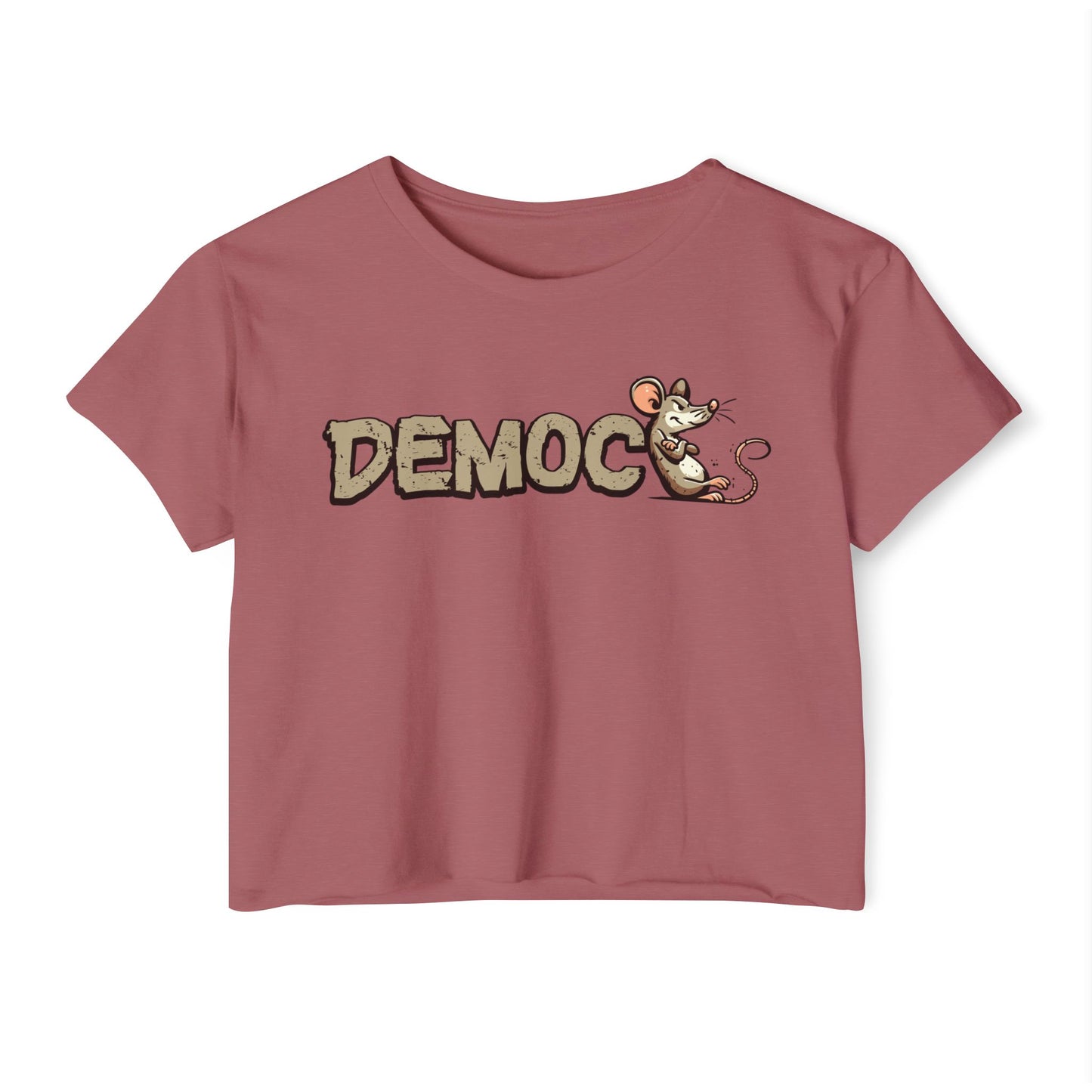 Democ-Rat Funny Political Crop Top