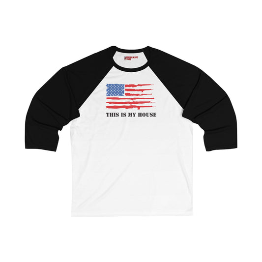 This Is My House Patriotic Baseball Tee