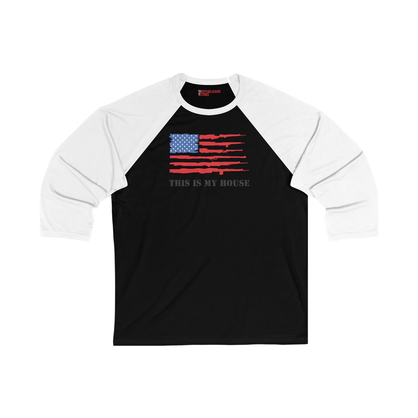 This Is My House Patriotic Baseball Tee