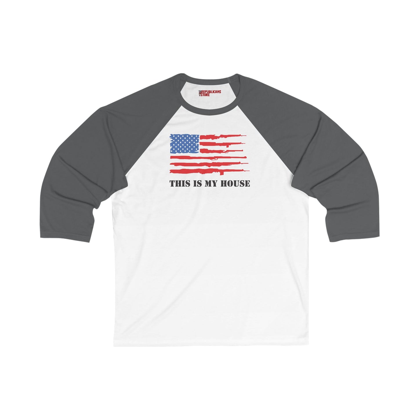 This Is My House Patriotic Baseball Tee