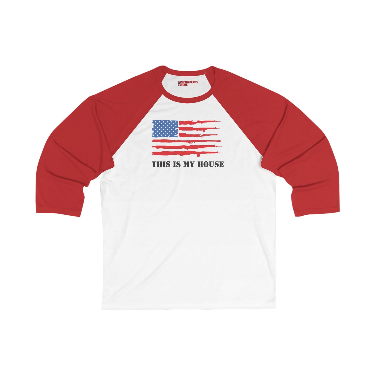 This Is My House Patriotic Baseball Tee