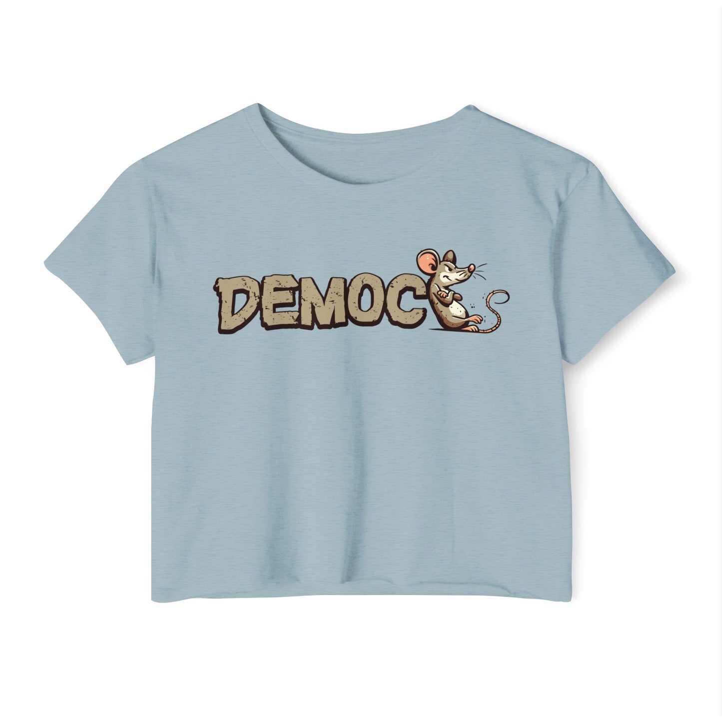 Democ-Rat Funny Political Crop Top
