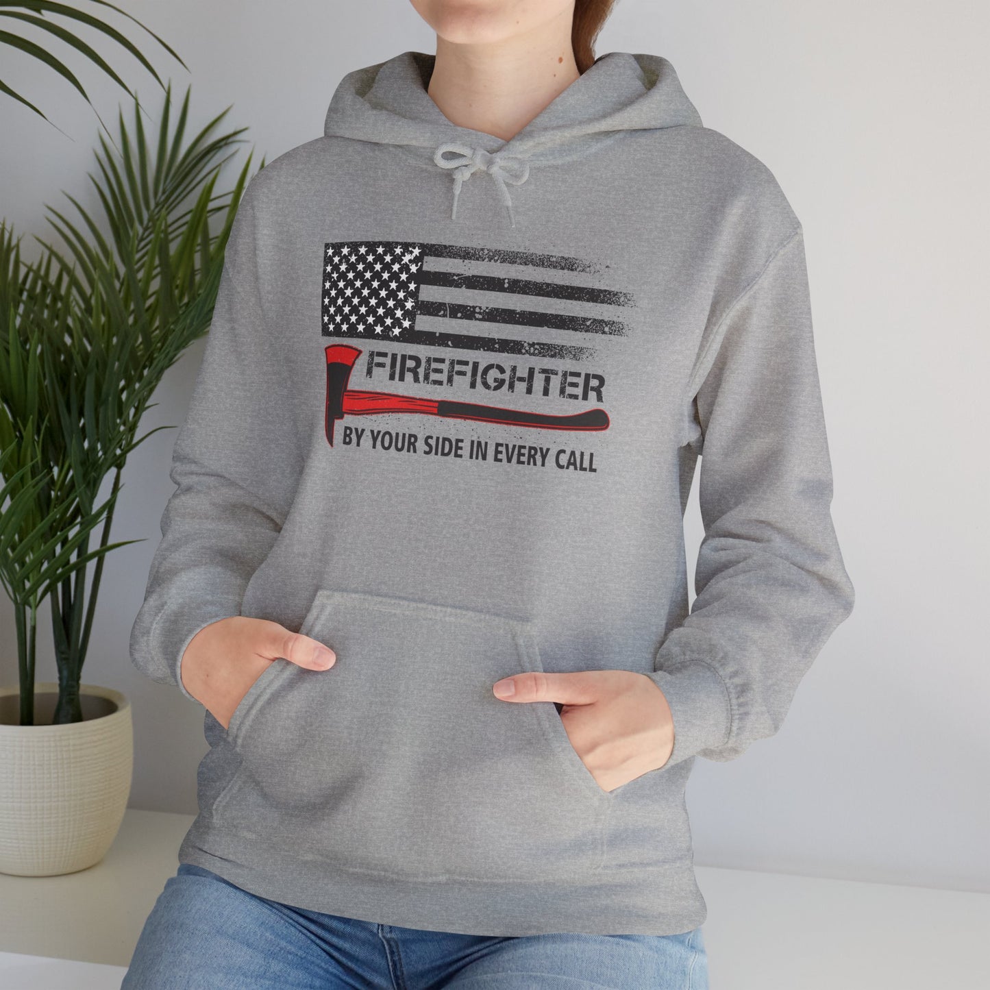 Firefighter Pride Hoodie – By Your Side in Every Call