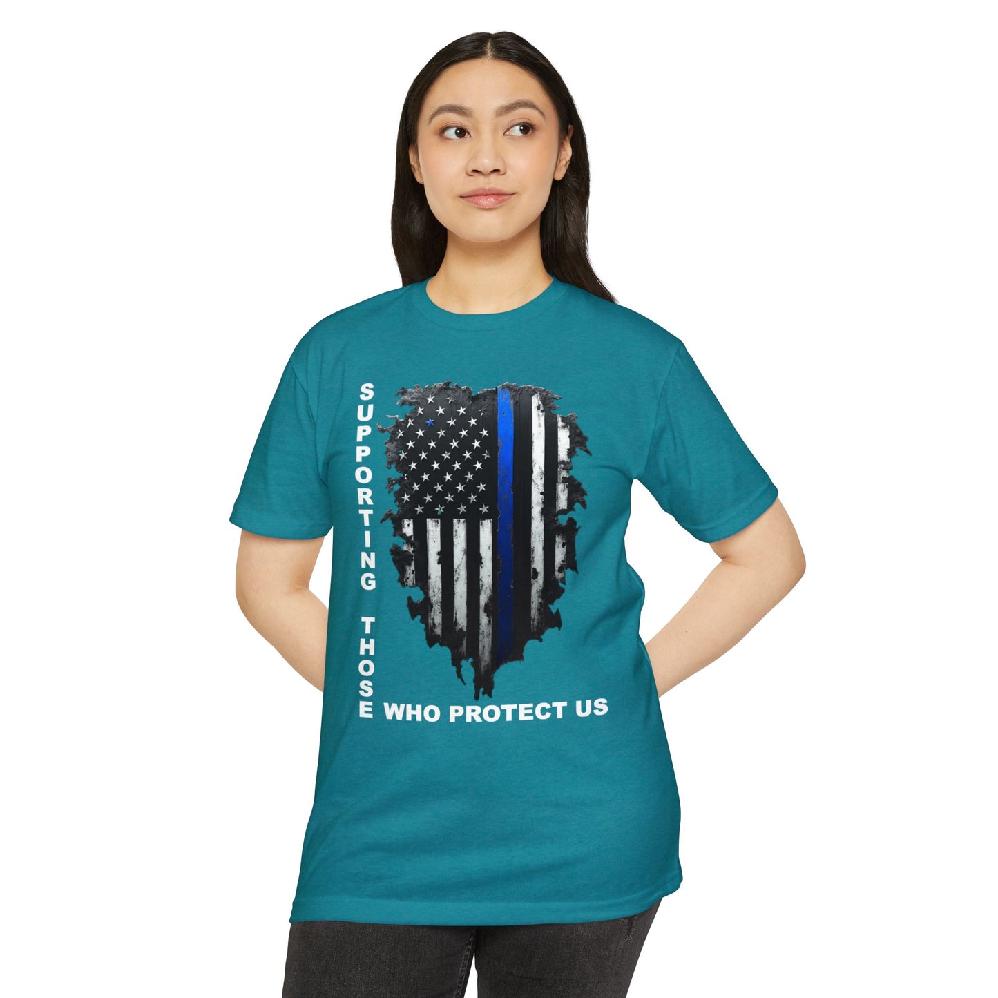 Supporting Those Who Protect Us Patriotic T-Shirt