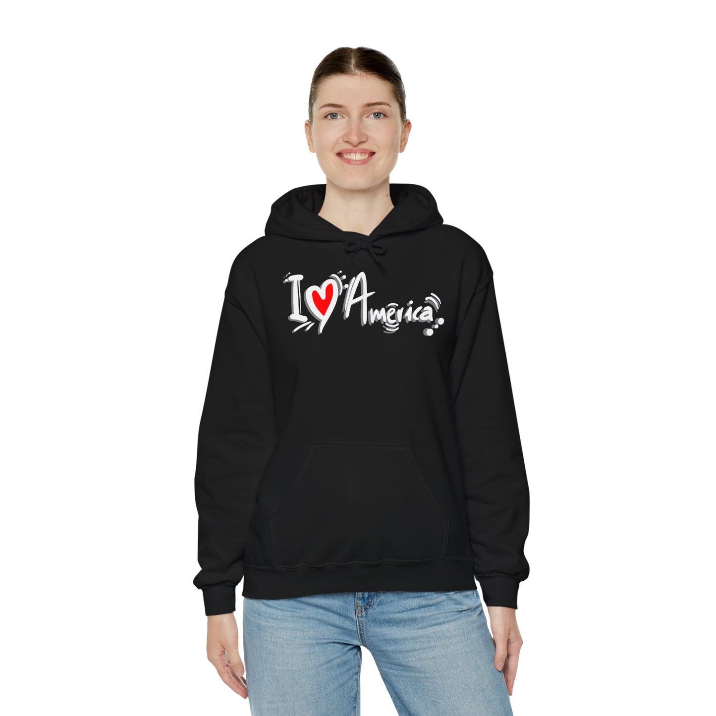 I Love America Unisex Hoodie Sweatshirt