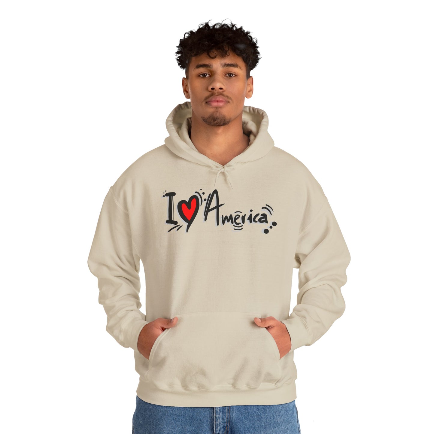 I Love America Unisex Hoodie Sweatshirt