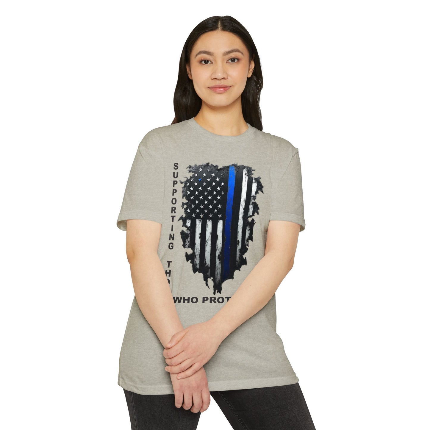 Supporting Those Who Protect Us Patriotic T-Shirt