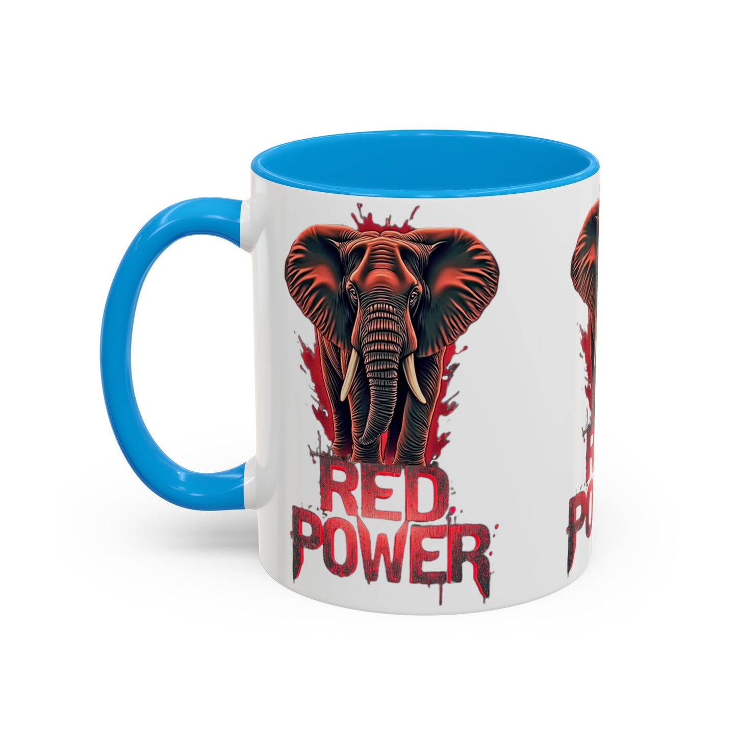 Red Power Patriotic Elephant Coffee Mug