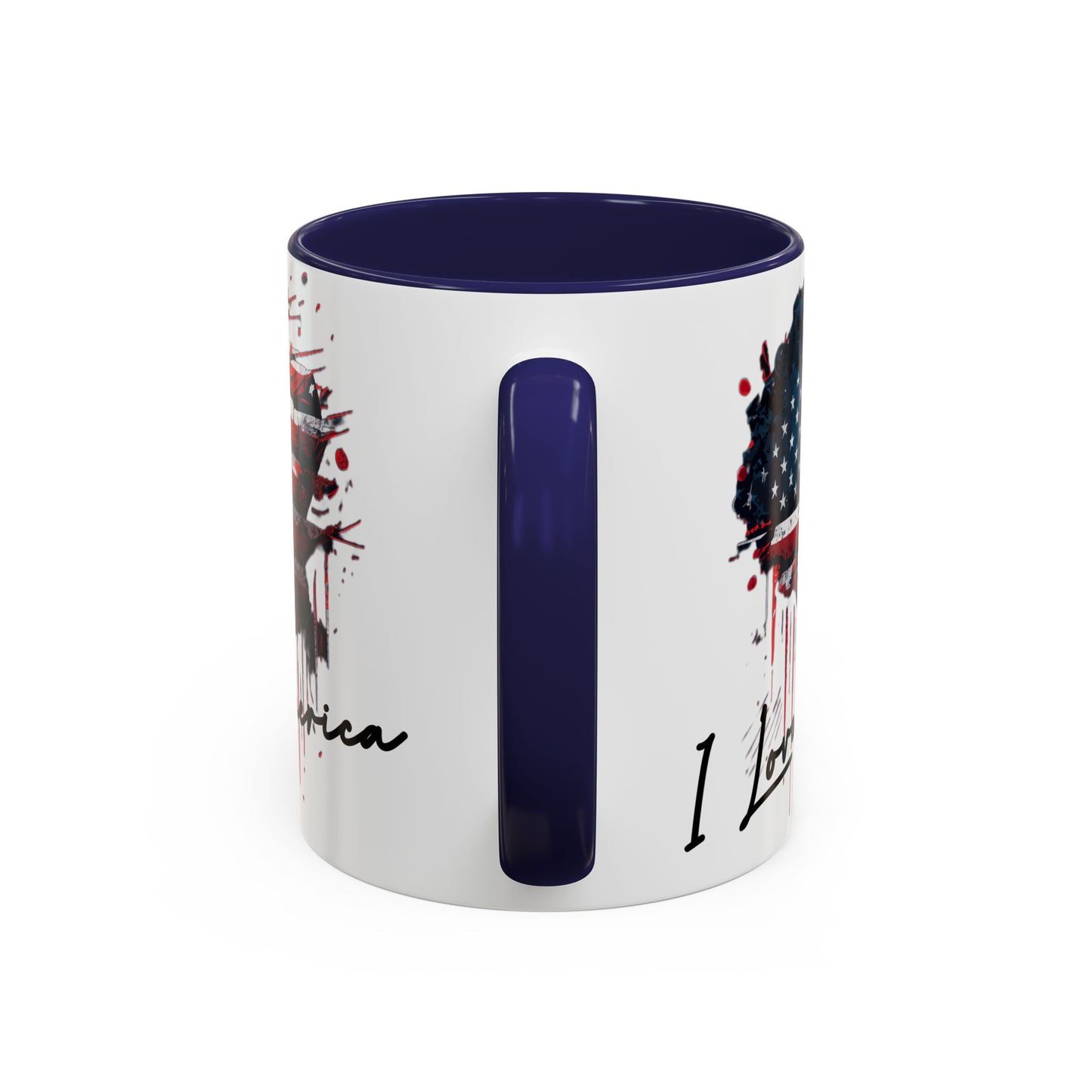 I Love America Heart Flag Coffee Mug