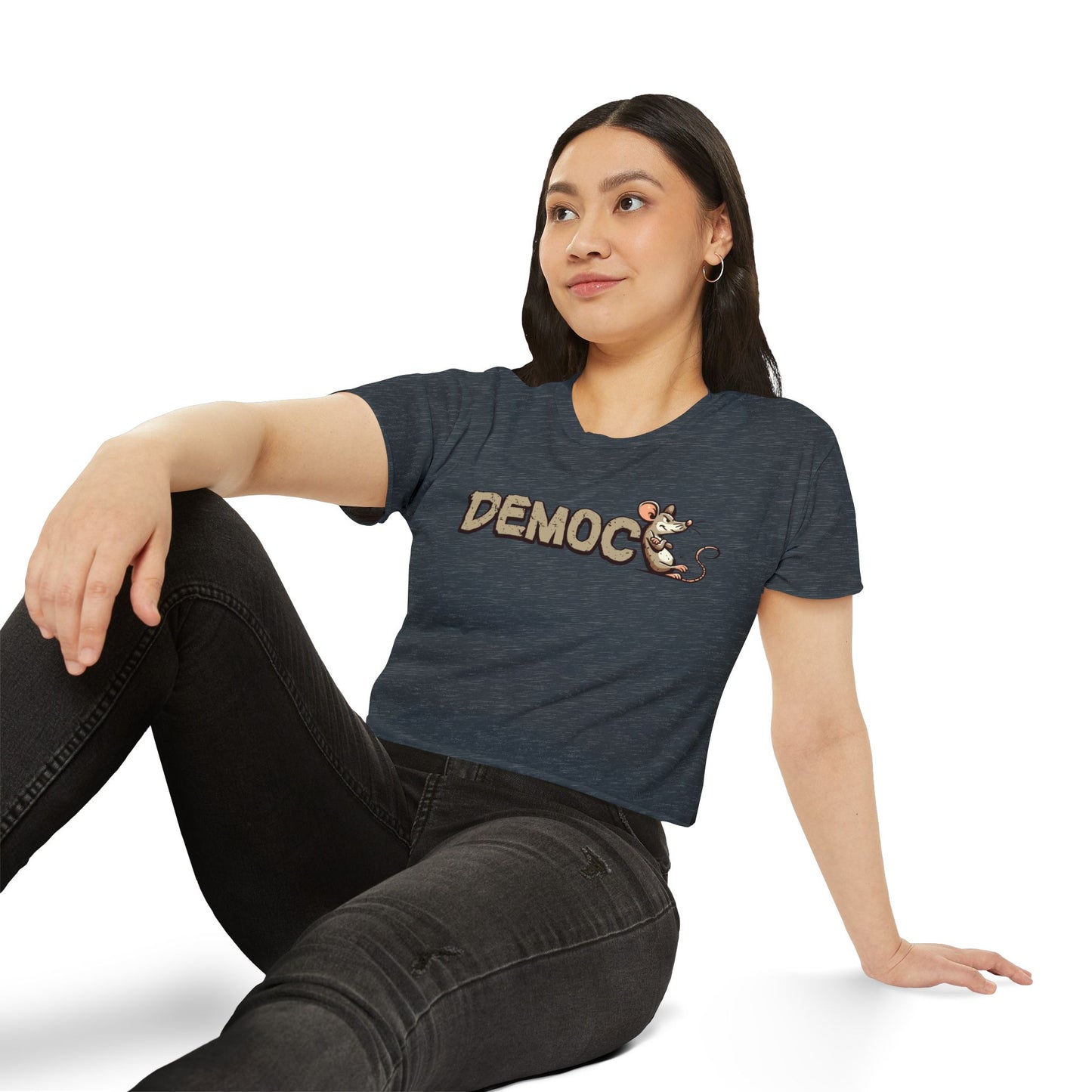 Democ-Rat Funny Political Crop Top