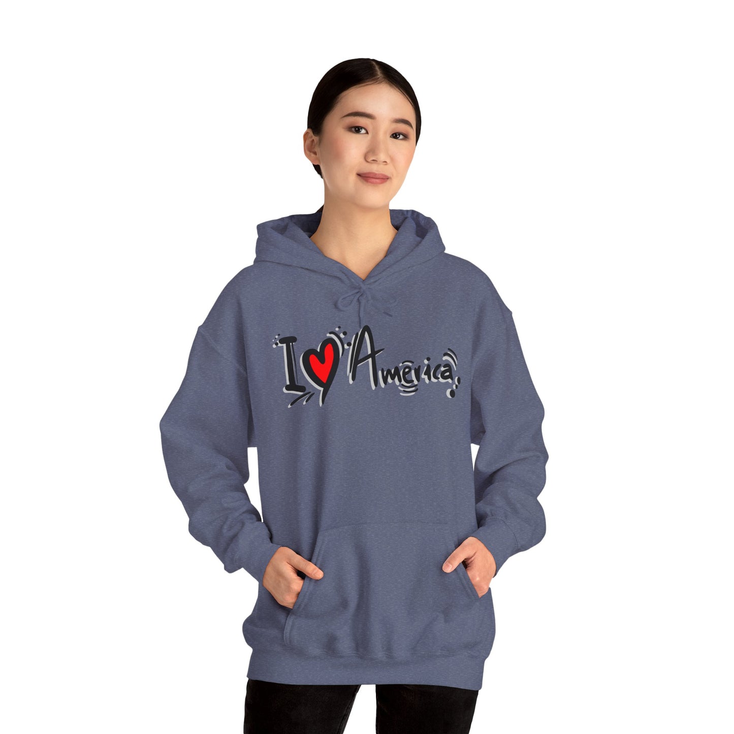 I Love America Unisex Hoodie Sweatshirt