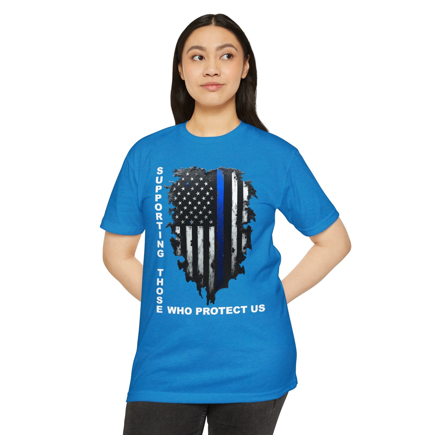 Supporting Those Who Protect Us Patriotic T-Shirt