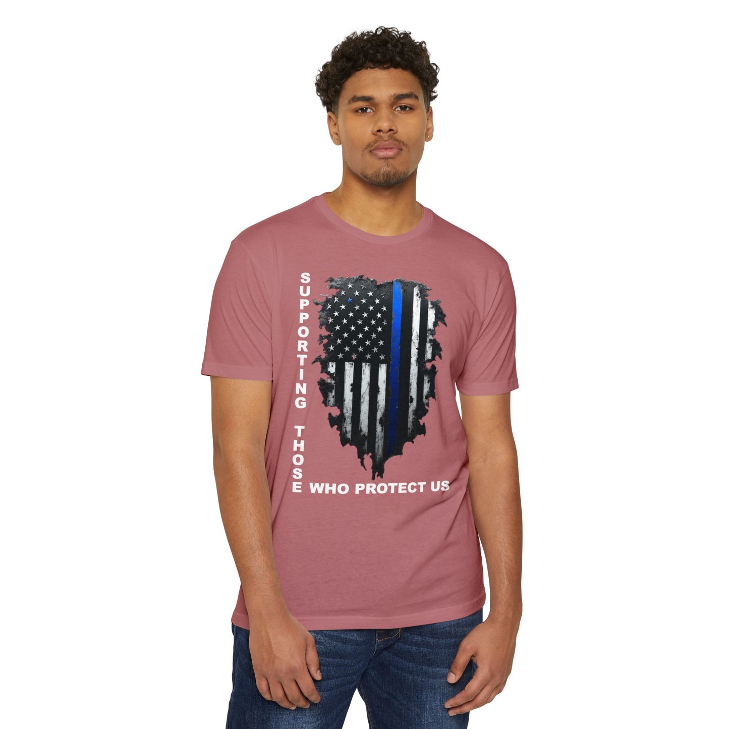 Supporting Those Who Protect Us Patriotic T-Shirt
