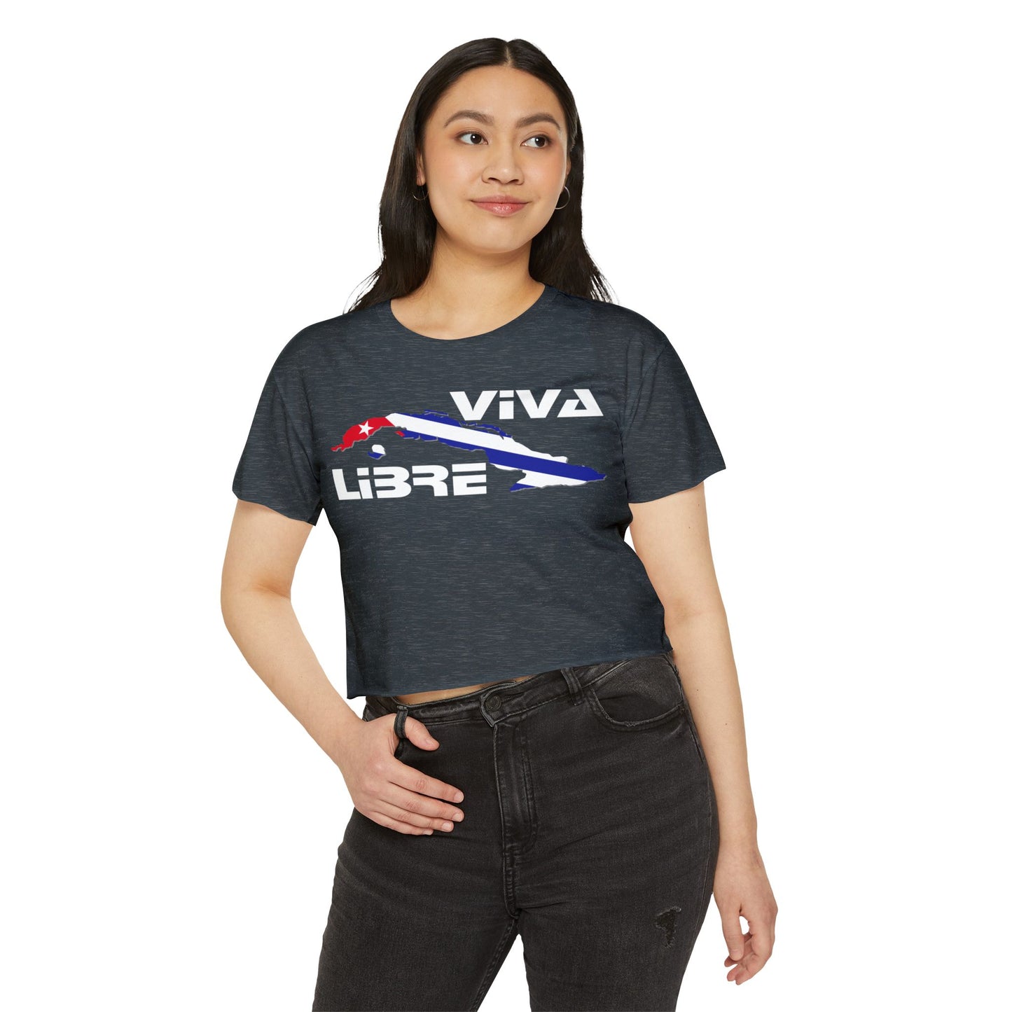 Viva Cuba Libre Patriótico Crop Top