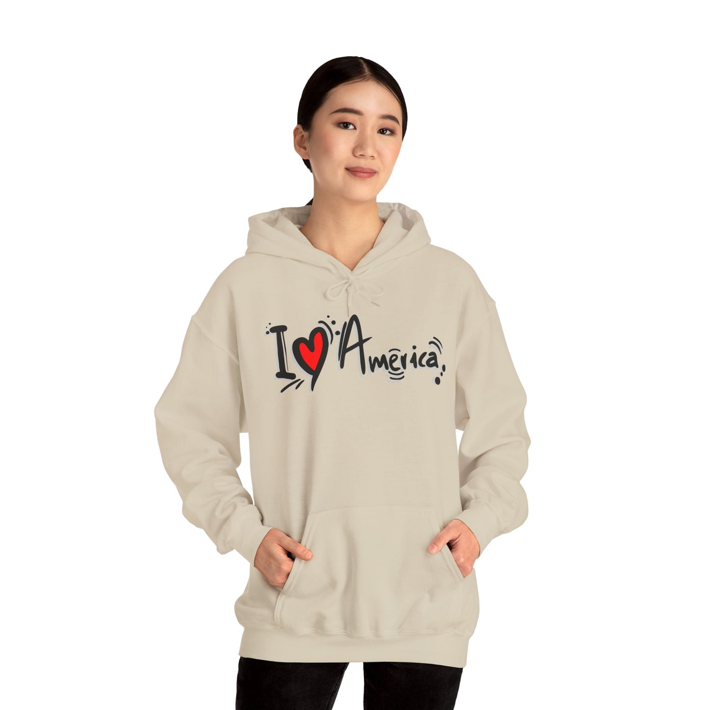I Love America Unisex Hoodie Sweatshirt