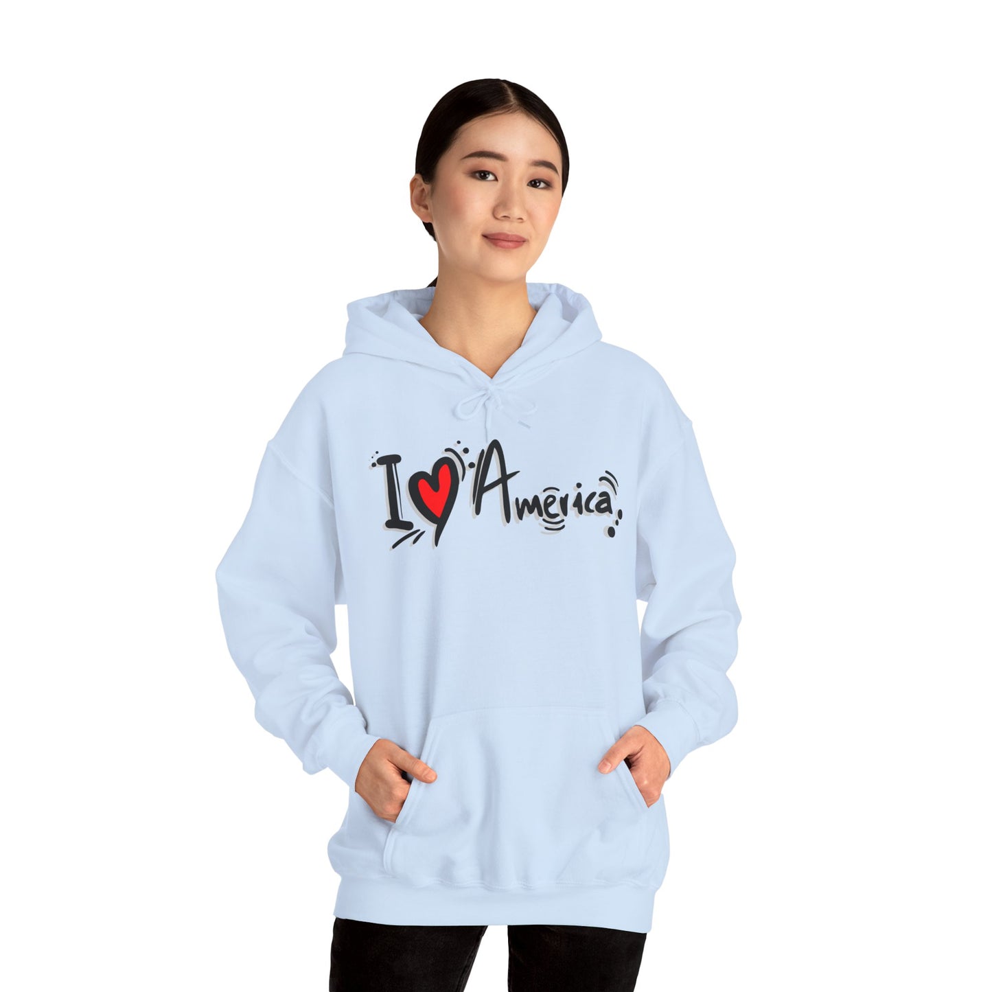 I Love America Unisex Hoodie Sweatshirt
