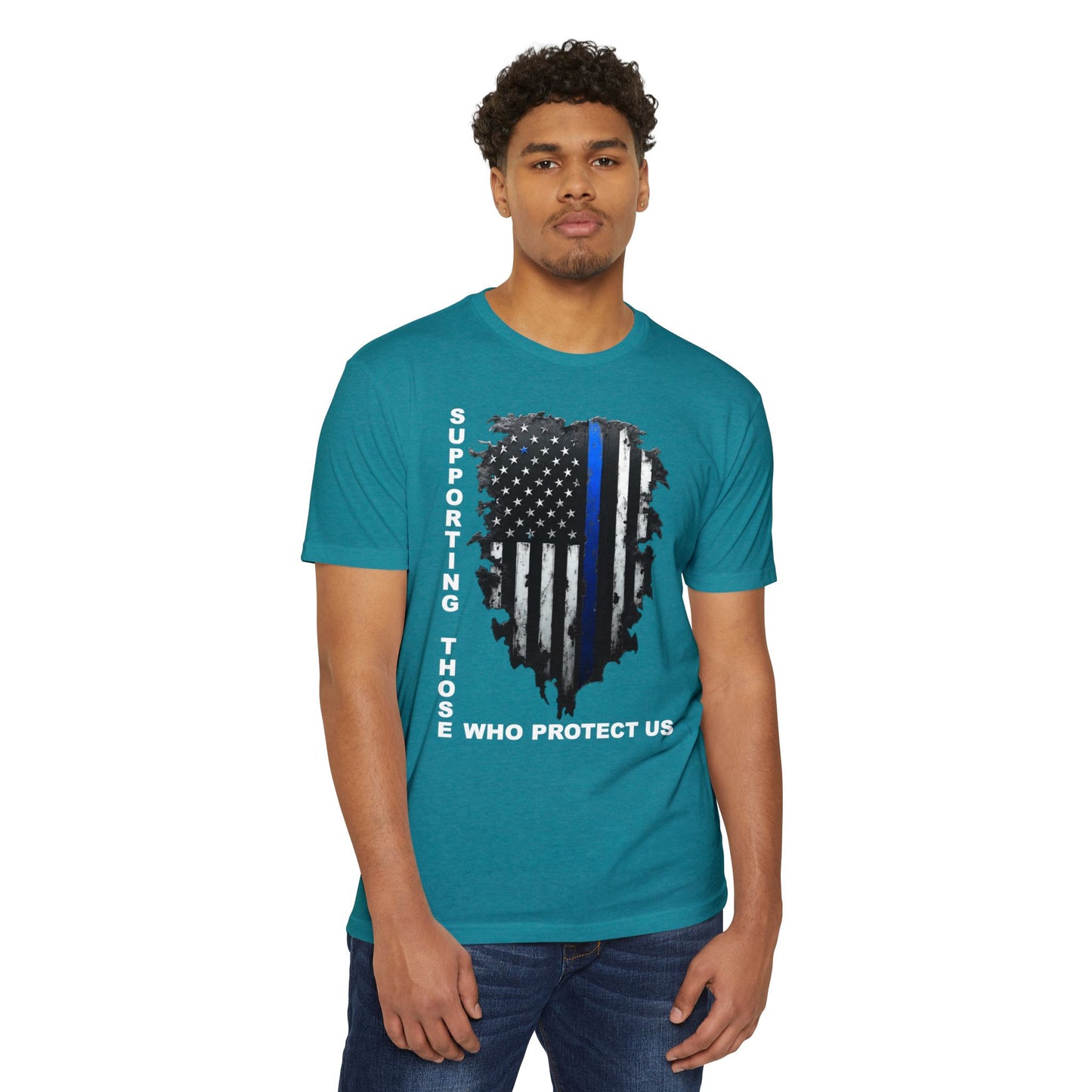 Supporting Those Who Protect Us Patriotic T-Shirt
