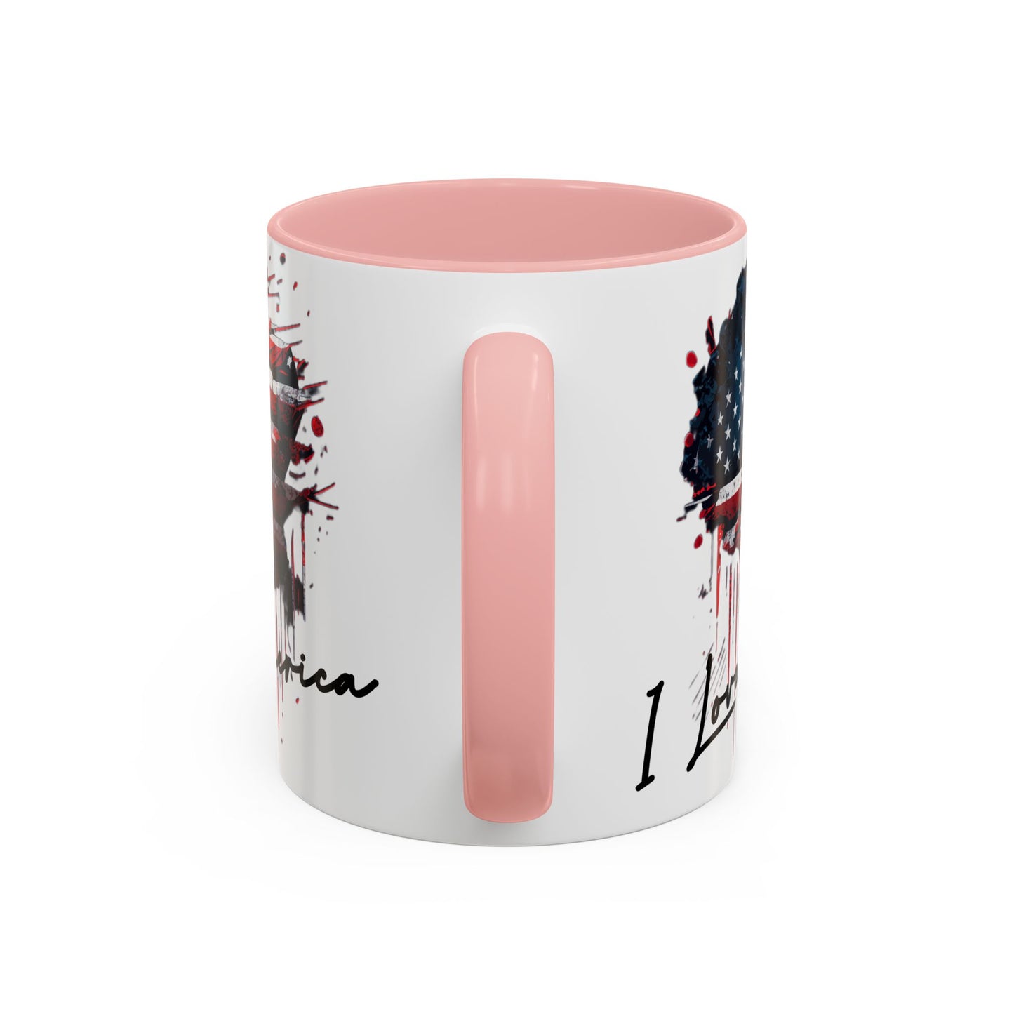 I Love America Heart Flag Coffee Mug