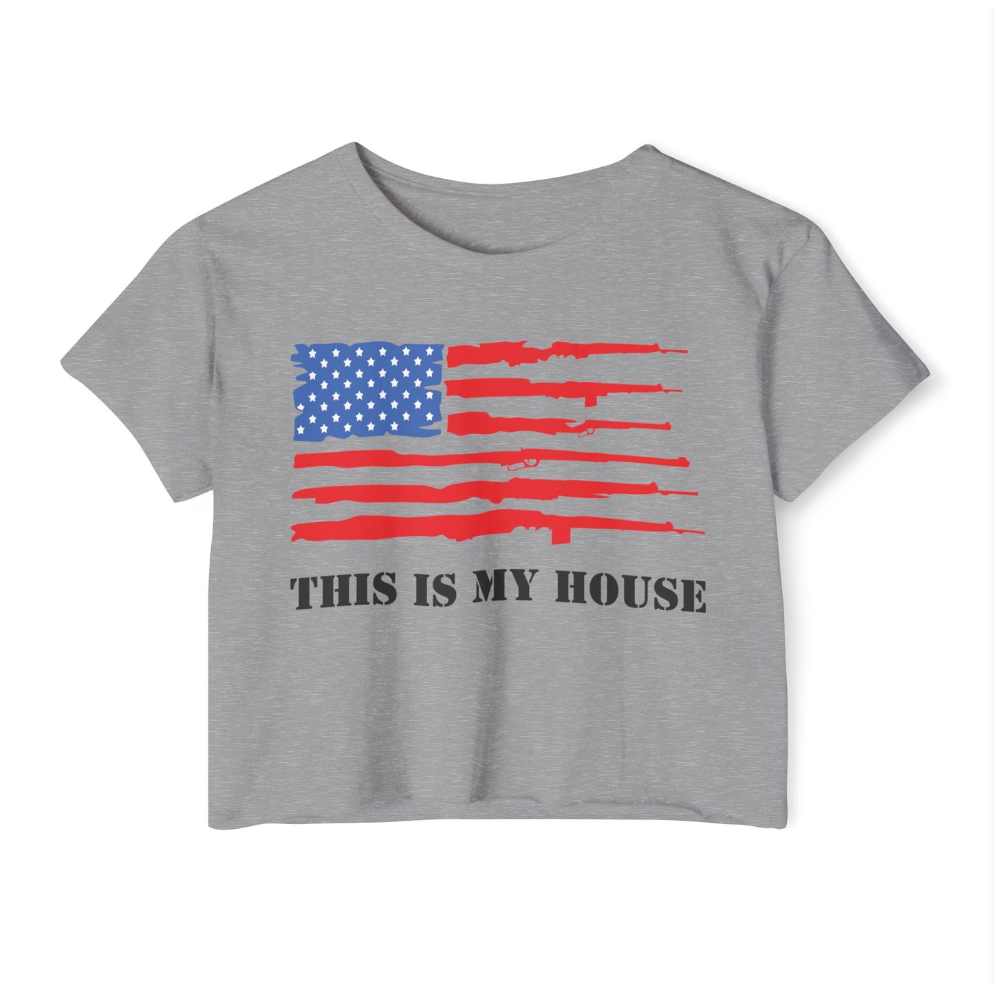 This Is My House Patriotic Crop Top