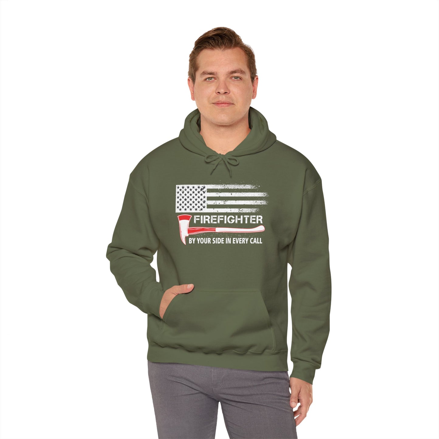 Firefighter Pride Hoodie – By Your Side in Every Call