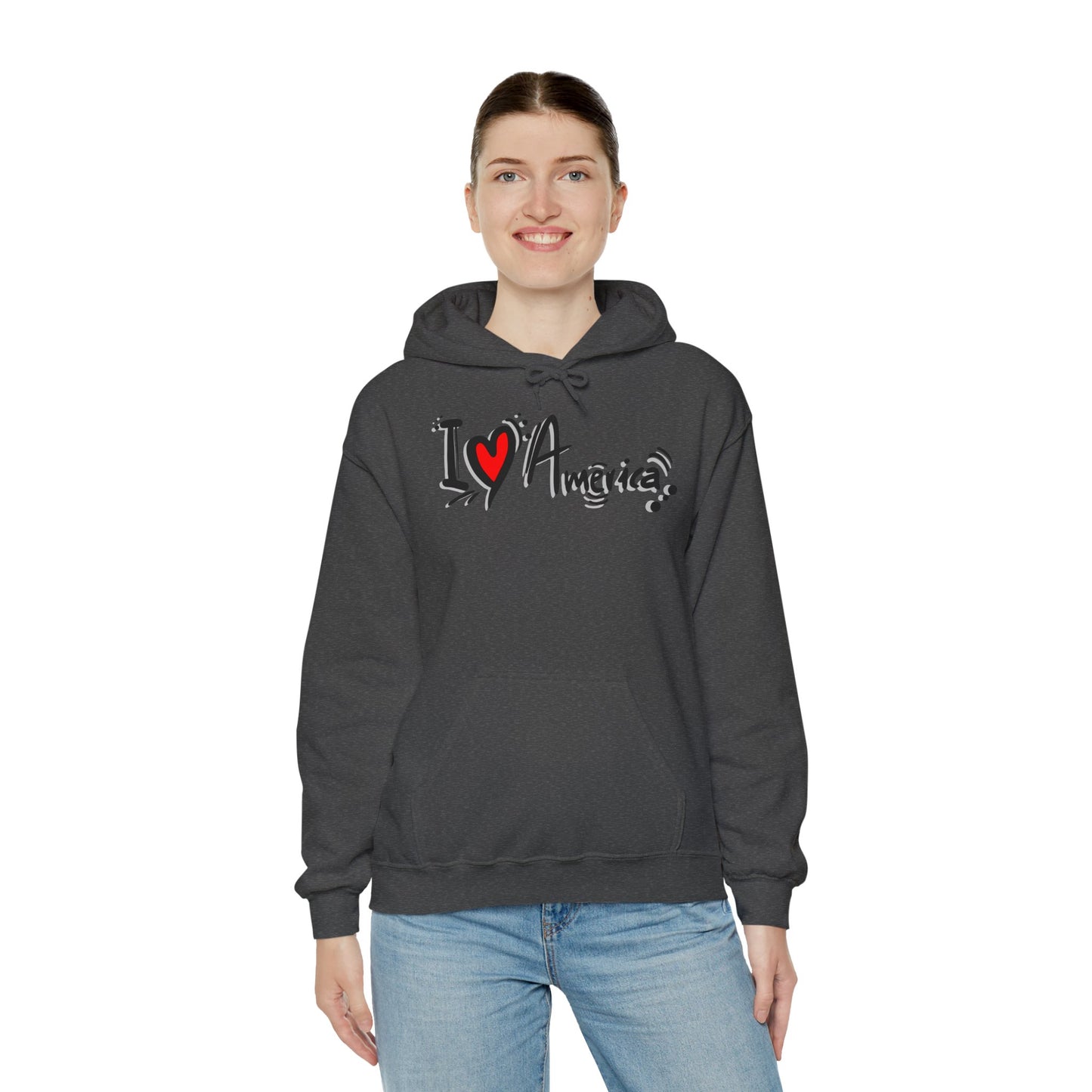 I Love America Unisex Hoodie Sweatshirt