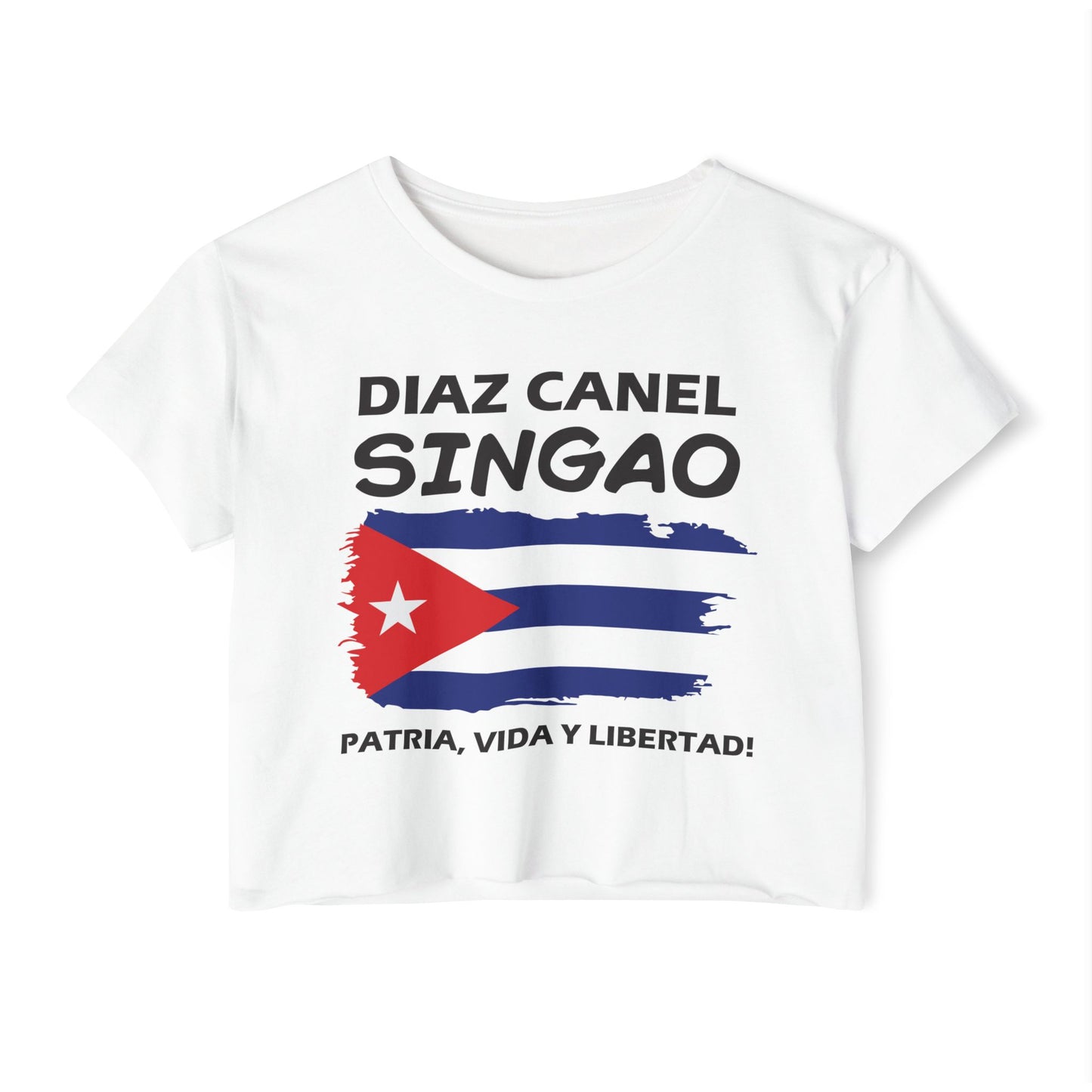 Díaz Canel Singao Patriótico Crop Top