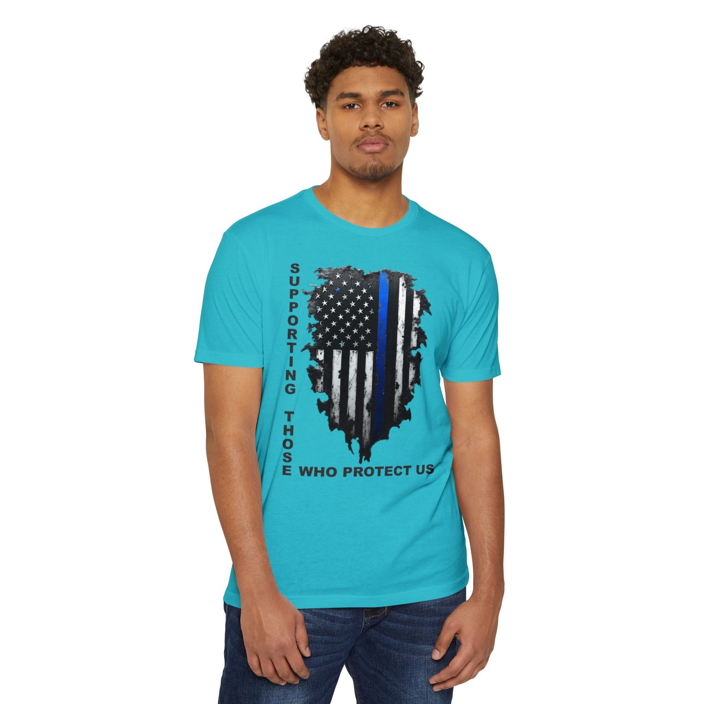 Supporting Those Who Protect Us Patriotic T-Shirt