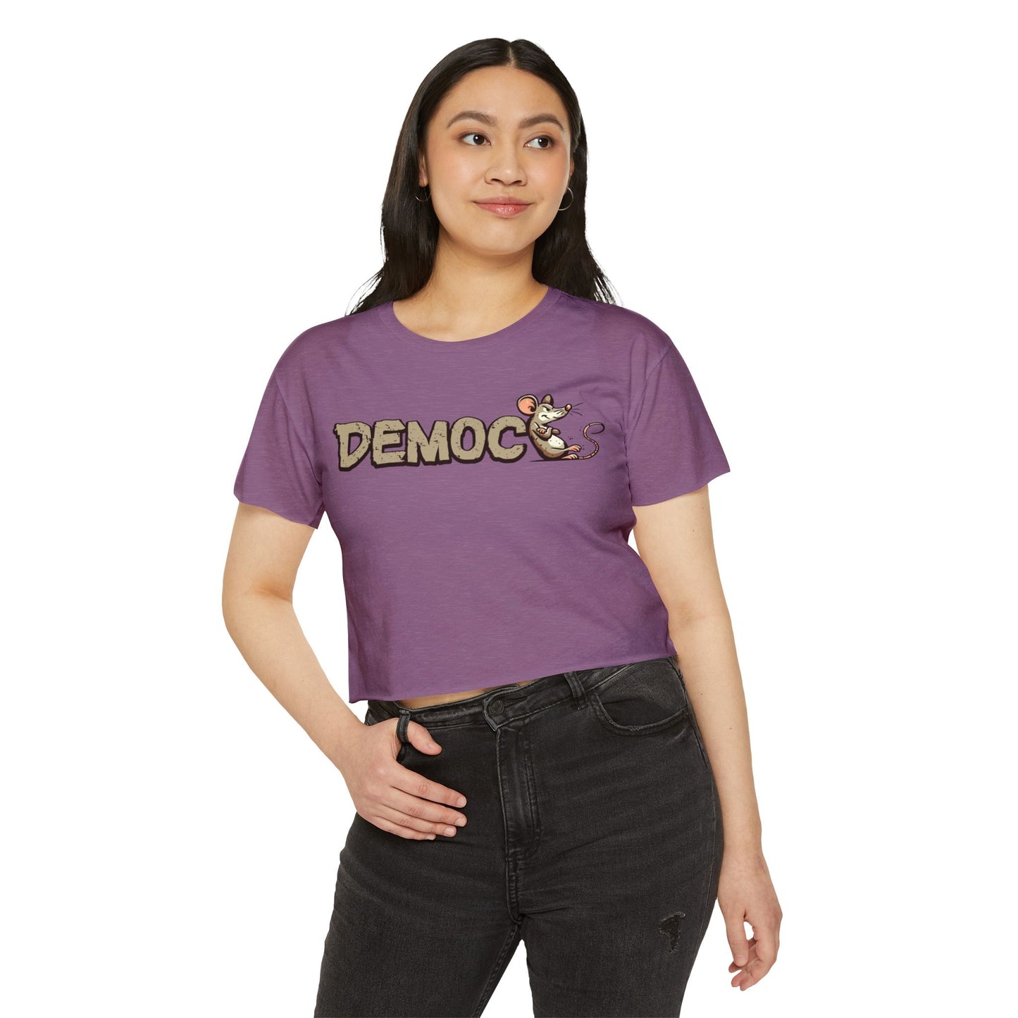 Democ-Rat Funny Political Crop Top