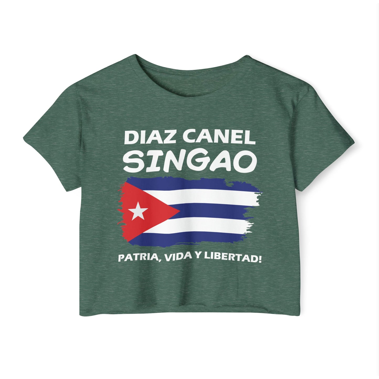 Díaz Canel Singao Patriótico Crop Top