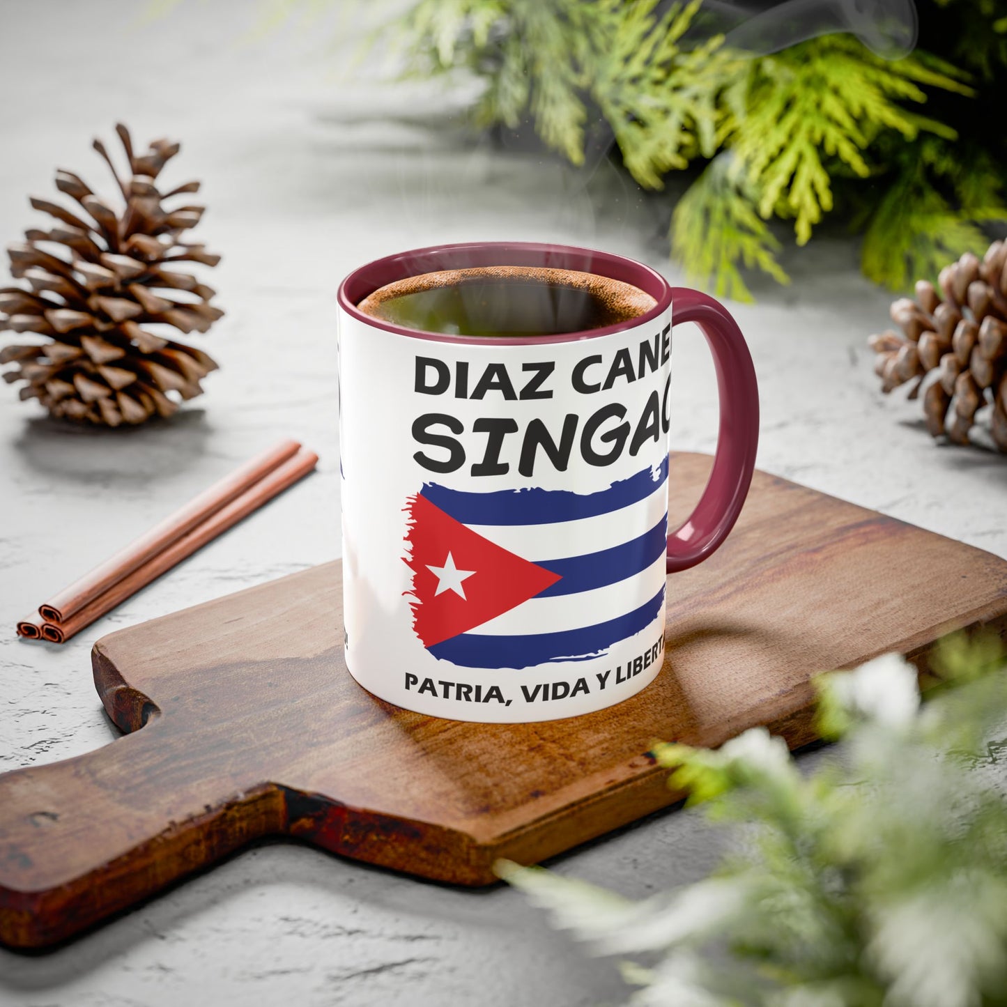 Díaz-Canel Singao Patriótica Taza