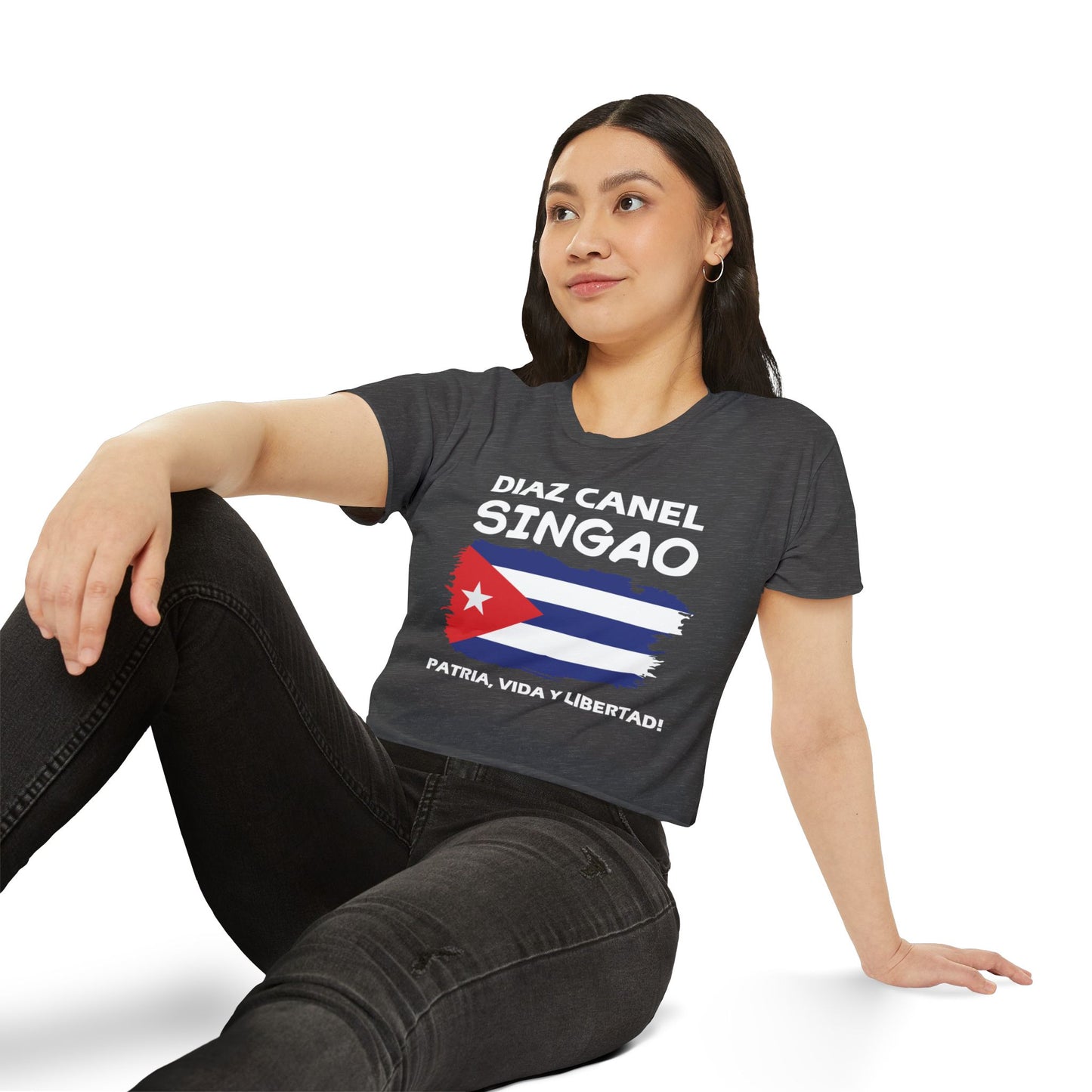 Díaz Canel Singao Patriótico Crop Top