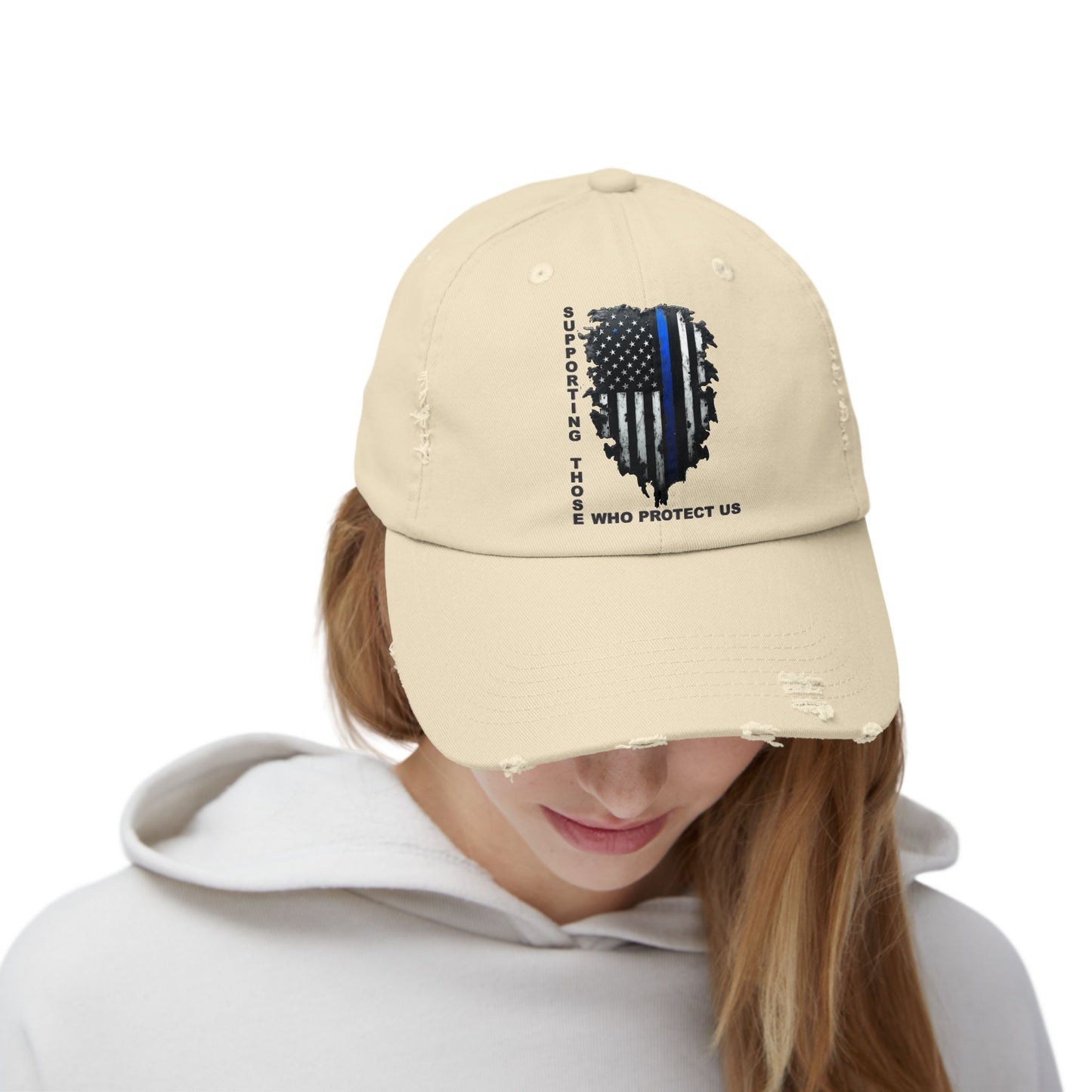 Supporting Those Who Protect Us Patriotic Printed Hat