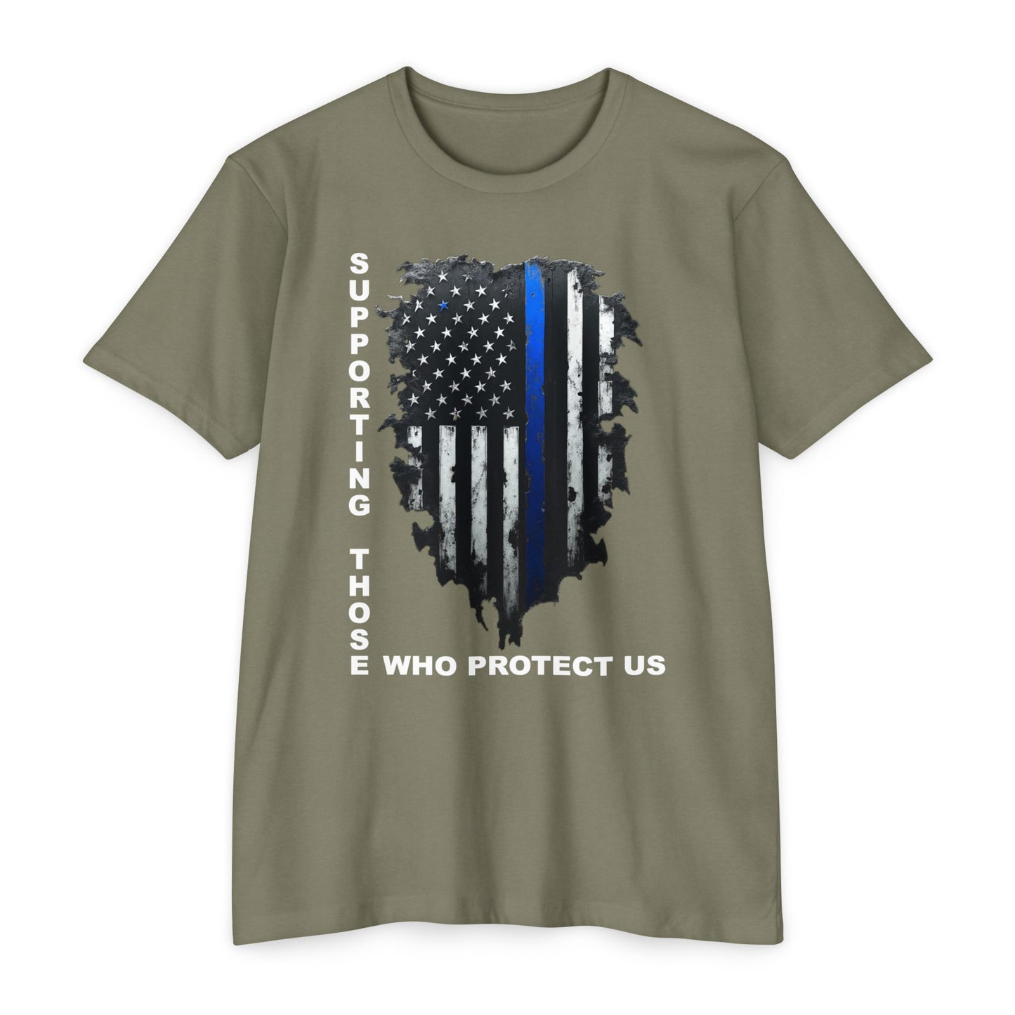 Supporting Those Who Protect Us Patriotic T-Shirt