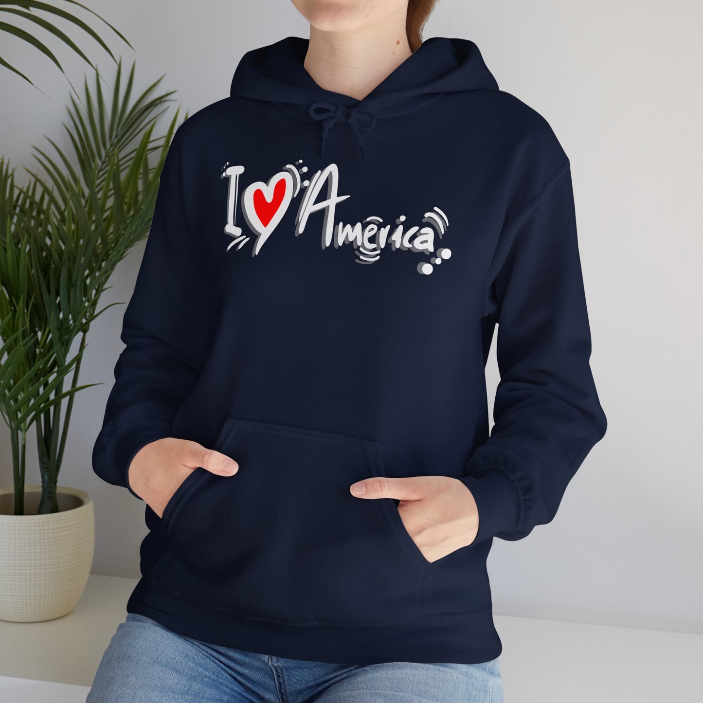 I Love America Unisex Hoodie Sweatshirt