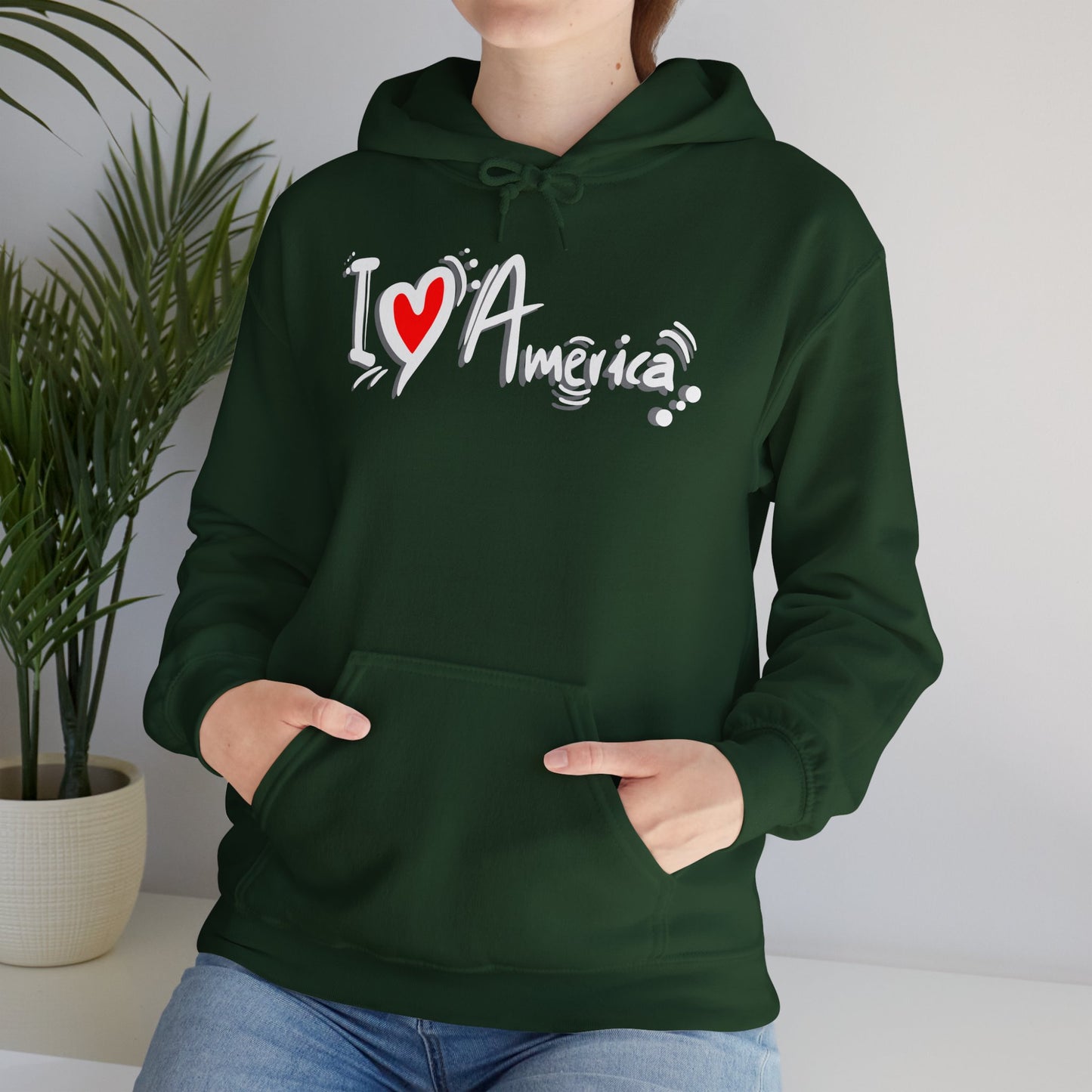 I Love America Unisex Hoodie Sweatshirt