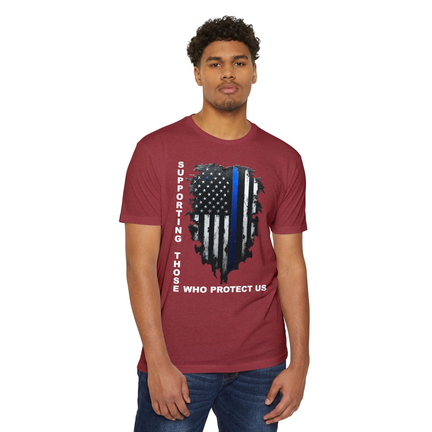 Supporting Those Who Protect Us Patriotic T-Shirt