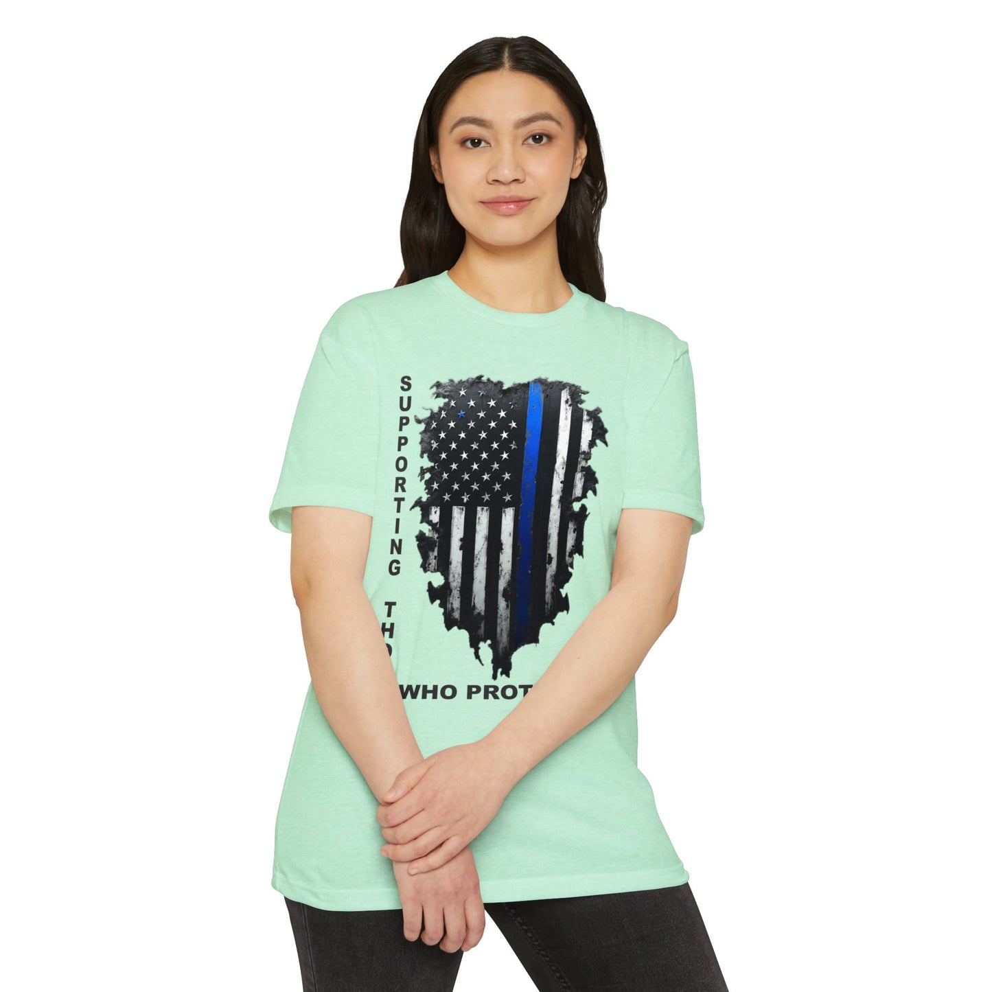 Supporting Those Who Protect Us Patriotic T-Shirt