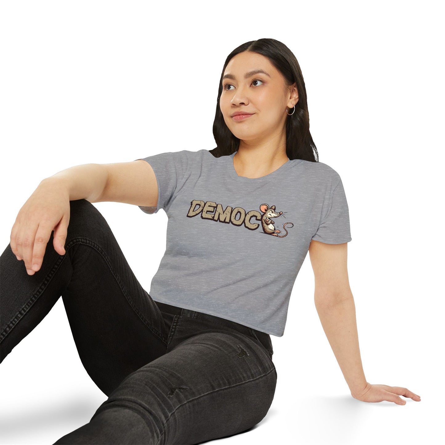 Democ-Rat Funny Political Crop Top