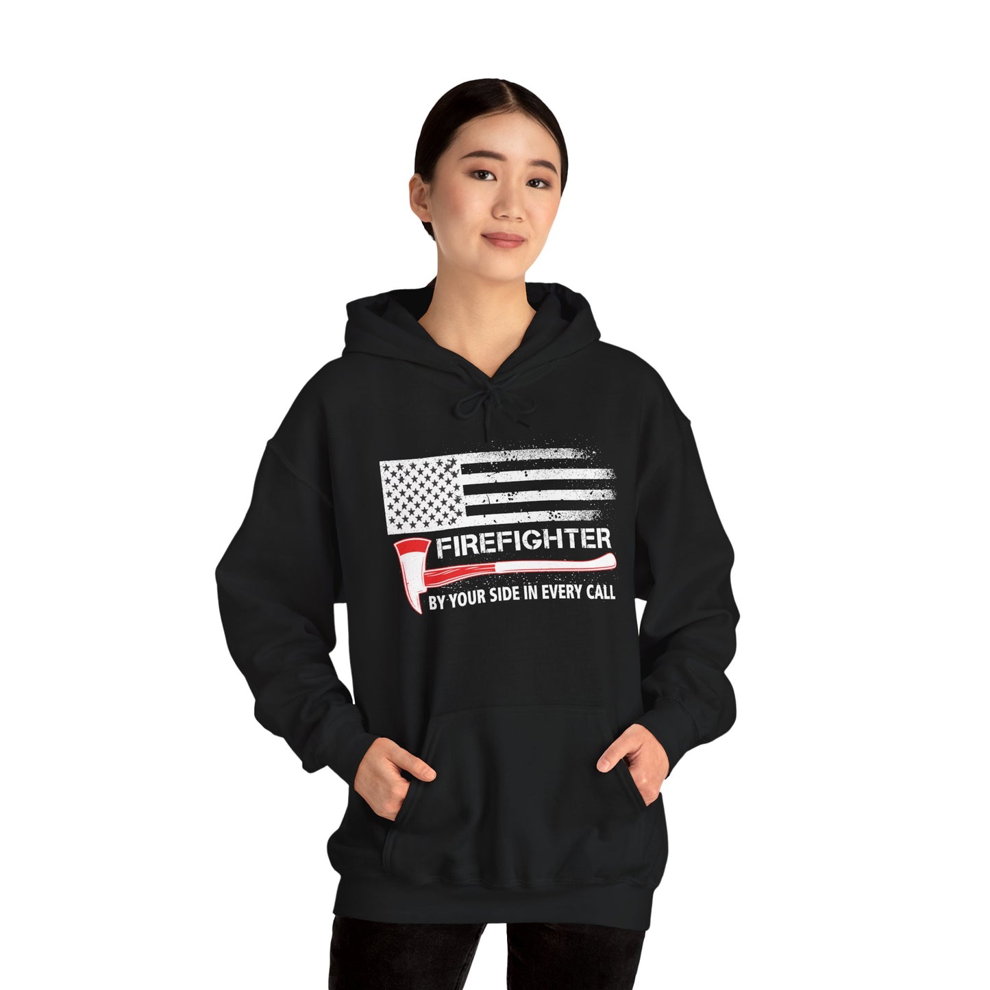 Firefighter Pride Hoodie – By Your Side in Every Call