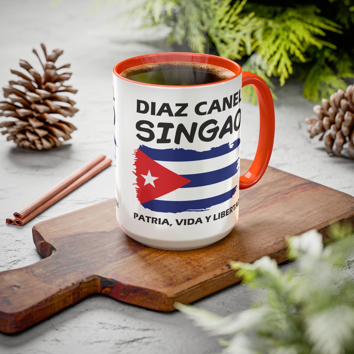 Díaz-Canel Singao Patriótica Taza
