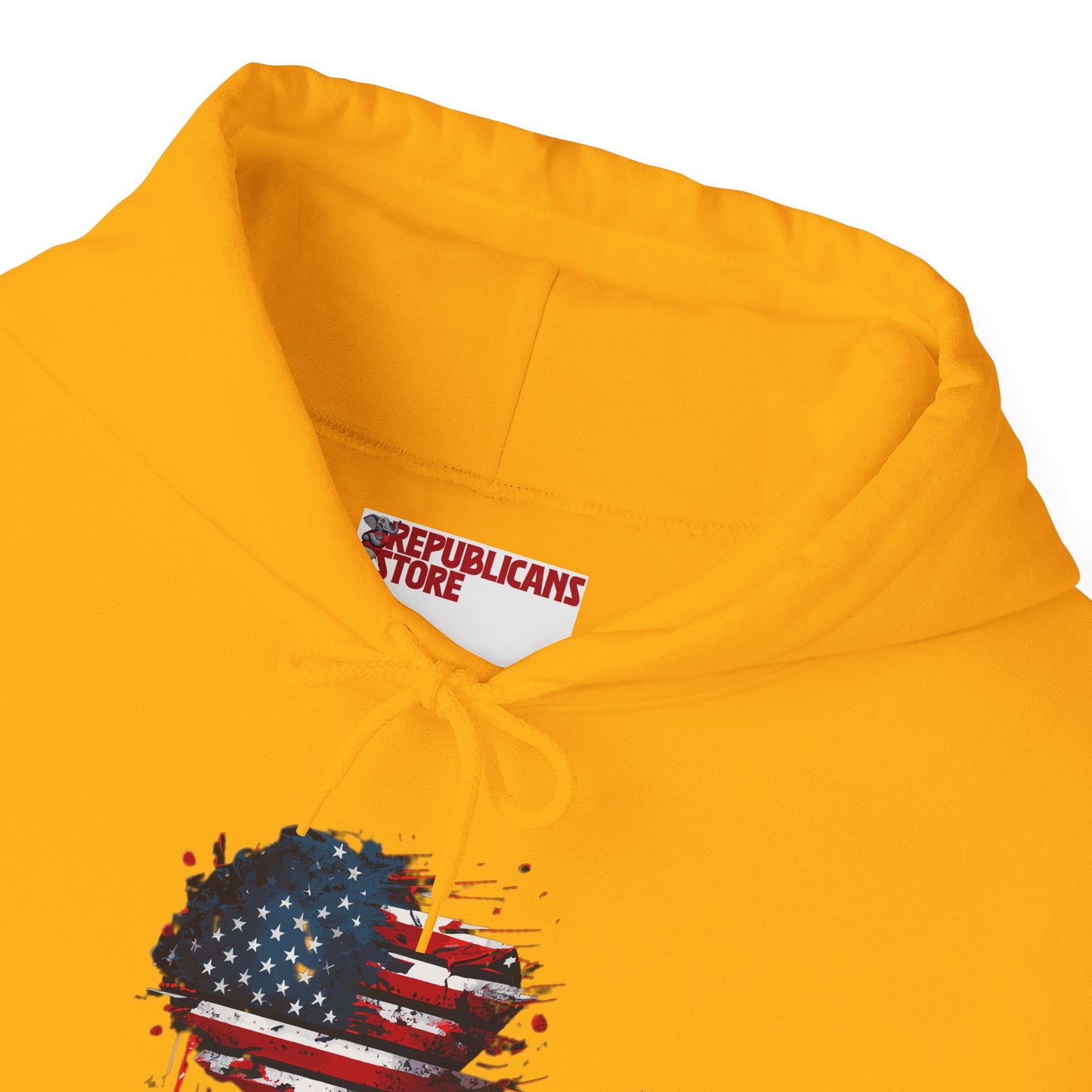 I Love America Heart Flag Unisex Hoodie Sweatshirt