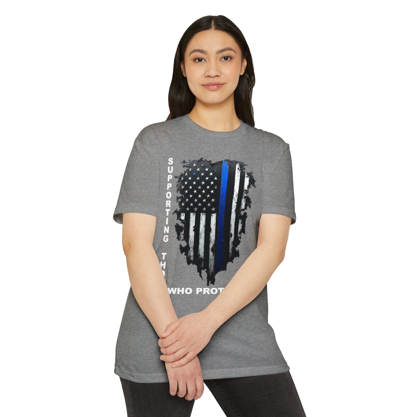 Supporting Those Who Protect Us Patriotic T-Shirt
