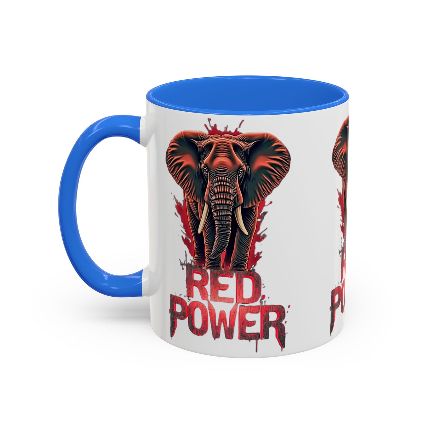 Red Power Patriotic Elephant Coffee Mug