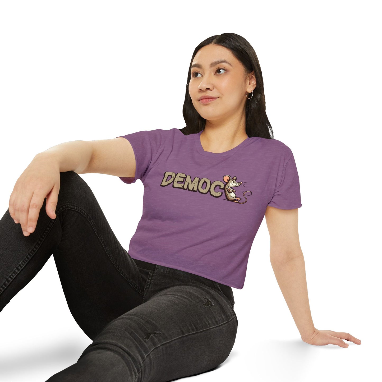 Democ-Rat Funny Political Crop Top