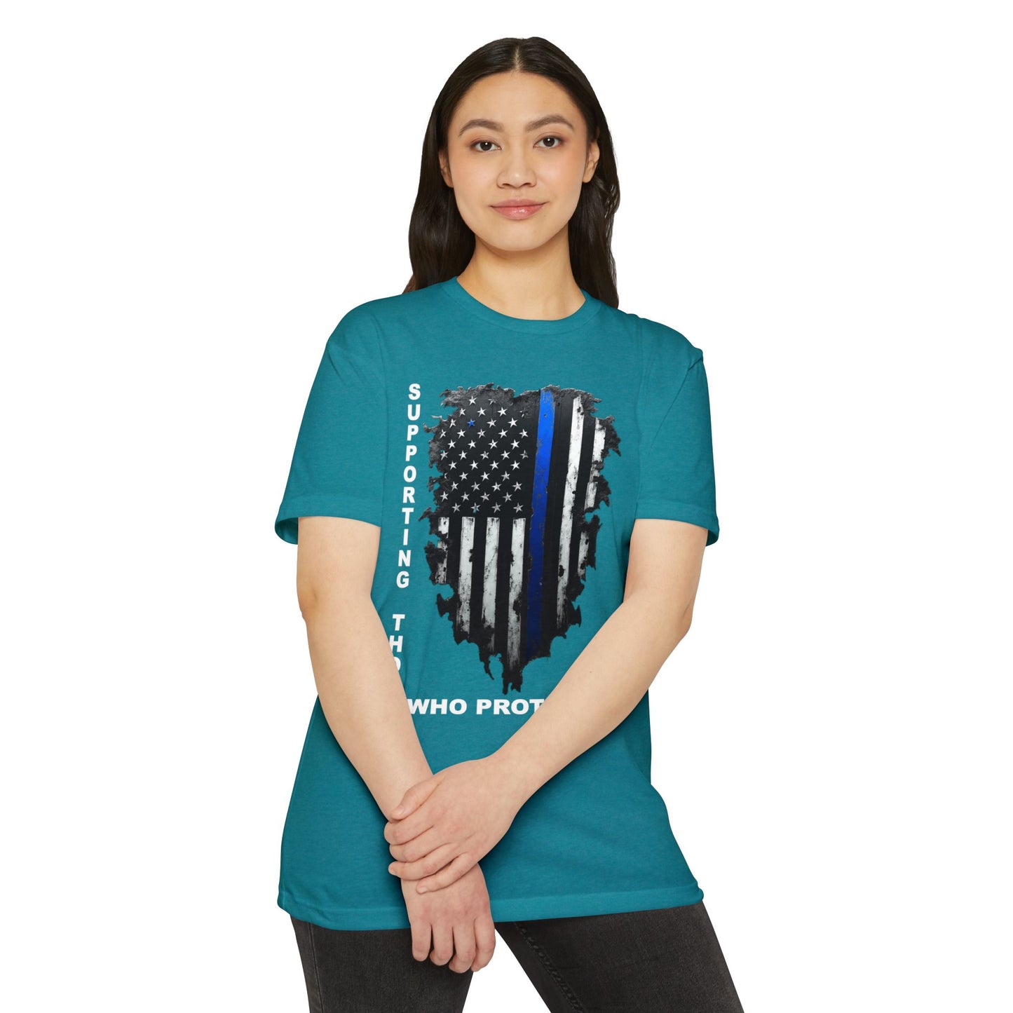 Supporting Those Who Protect Us Patriotic T-Shirt