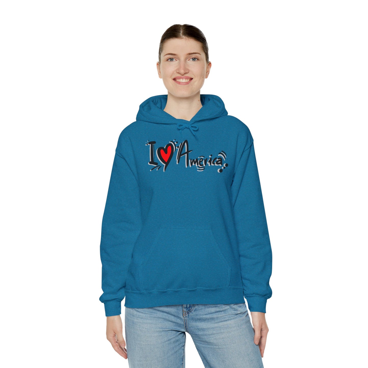 I Love America Unisex Hoodie Sweatshirt
