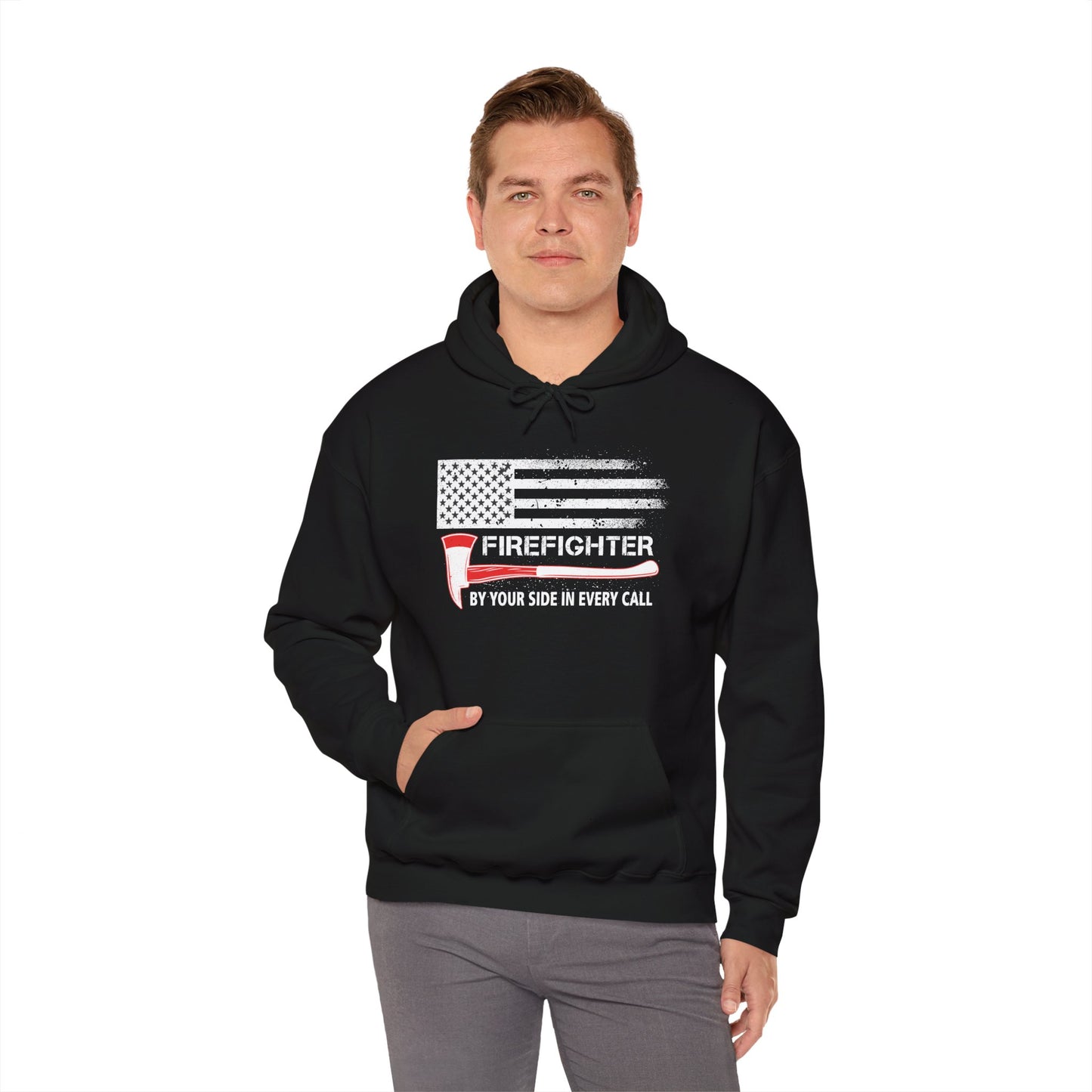 Firefighter Pride Hoodie – By Your Side in Every Call