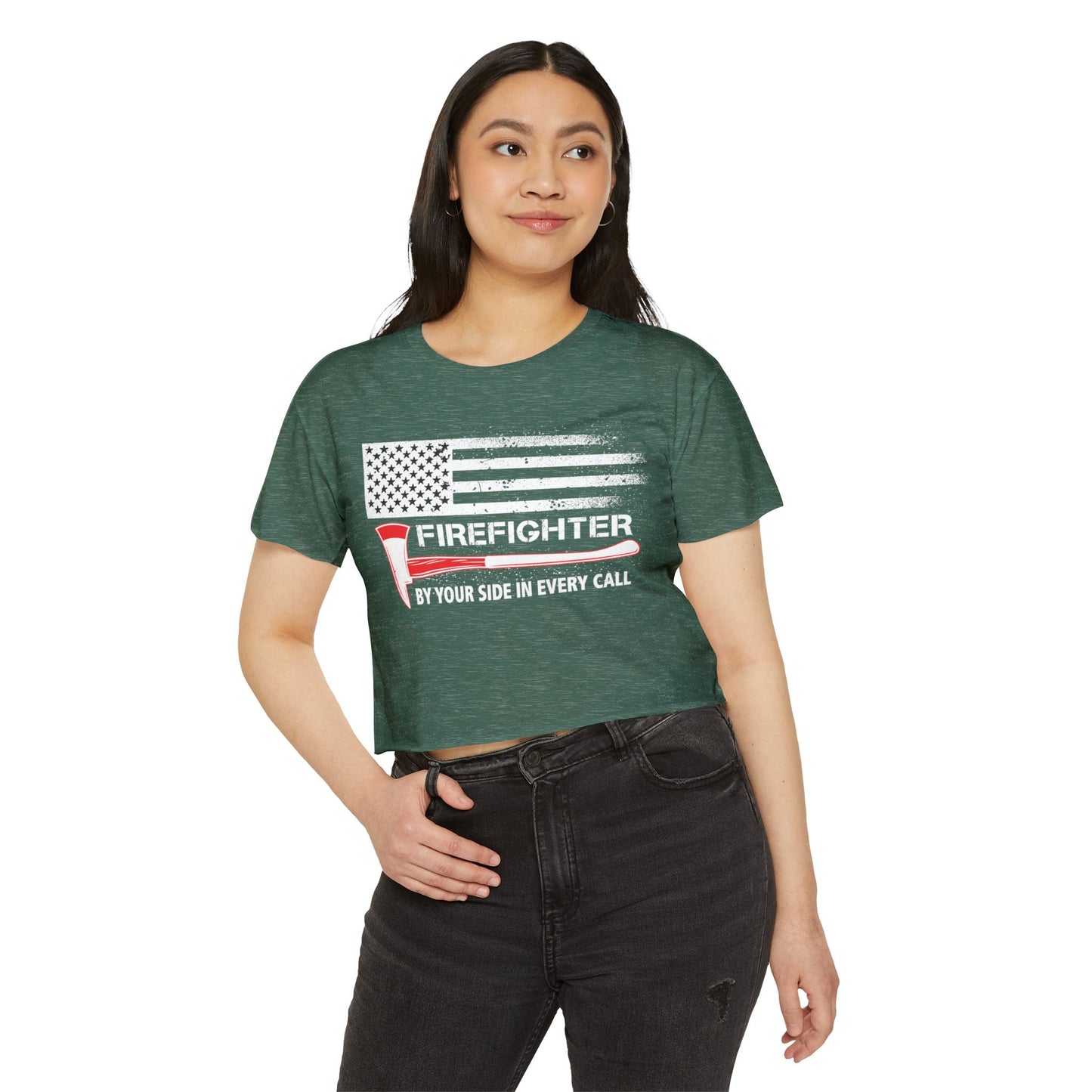 Firefighter Pride Crop Top – By Your Side in Every Call