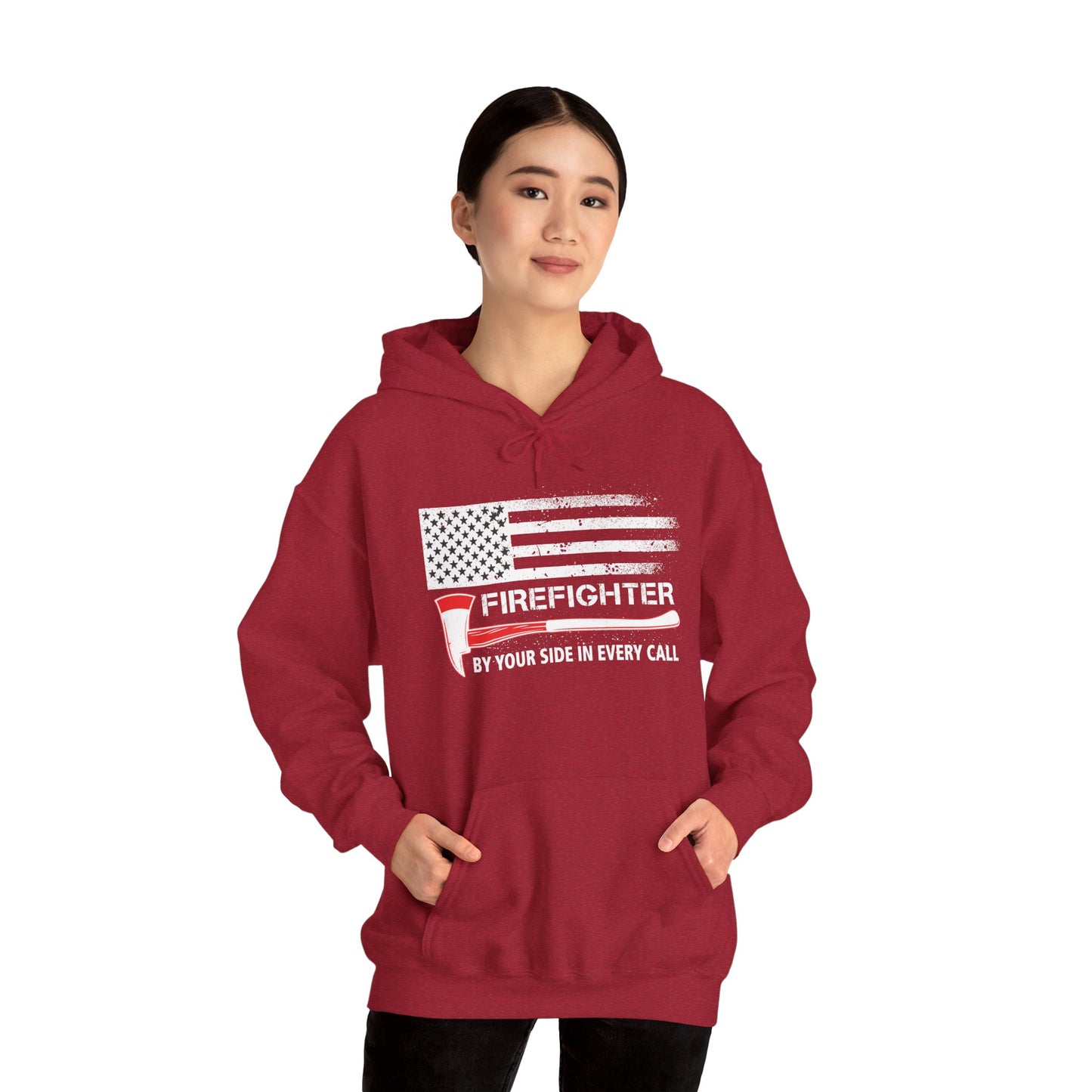 Firefighter Pride Hoodie – By Your Side in Every Call