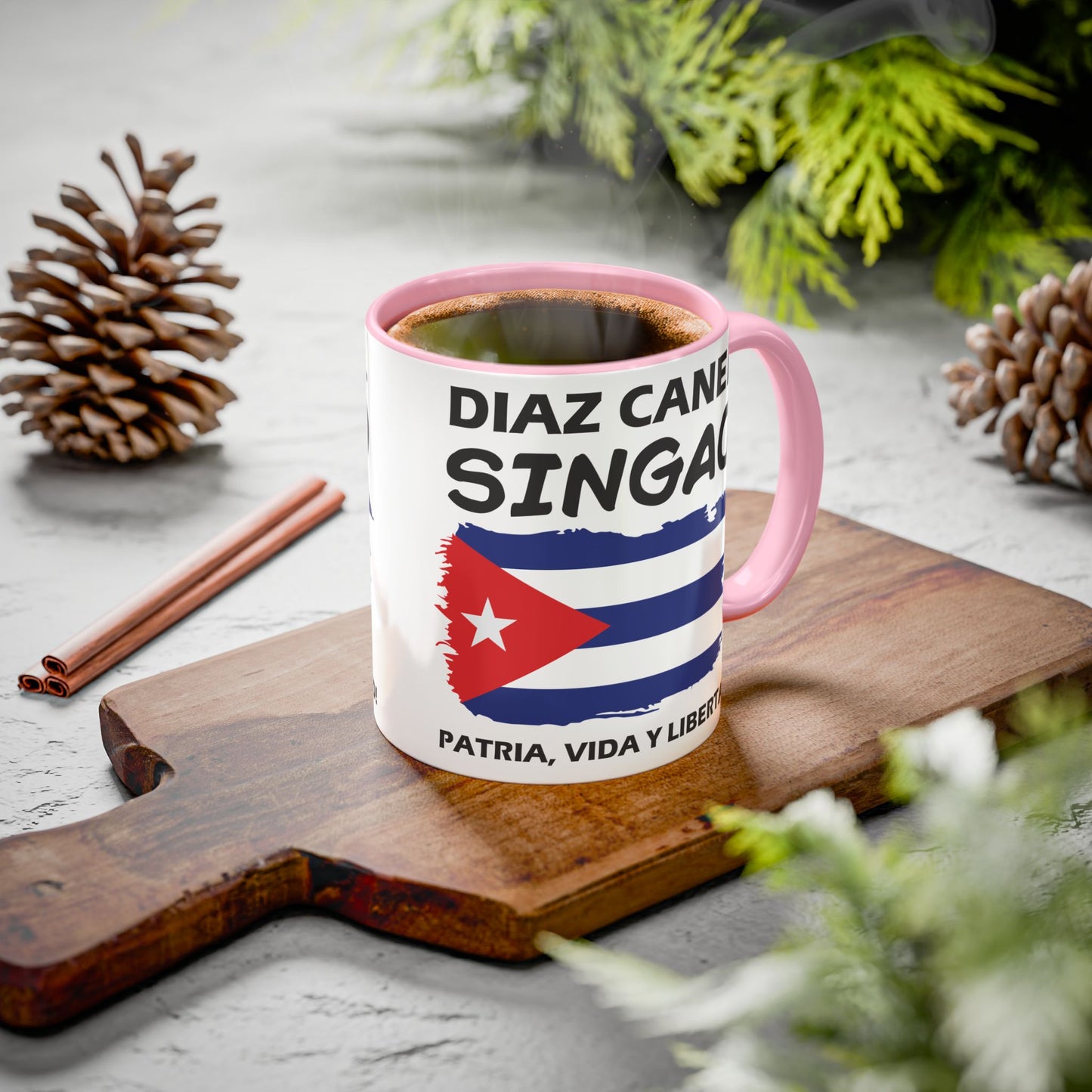 Díaz-Canel Singao Patriótica Taza